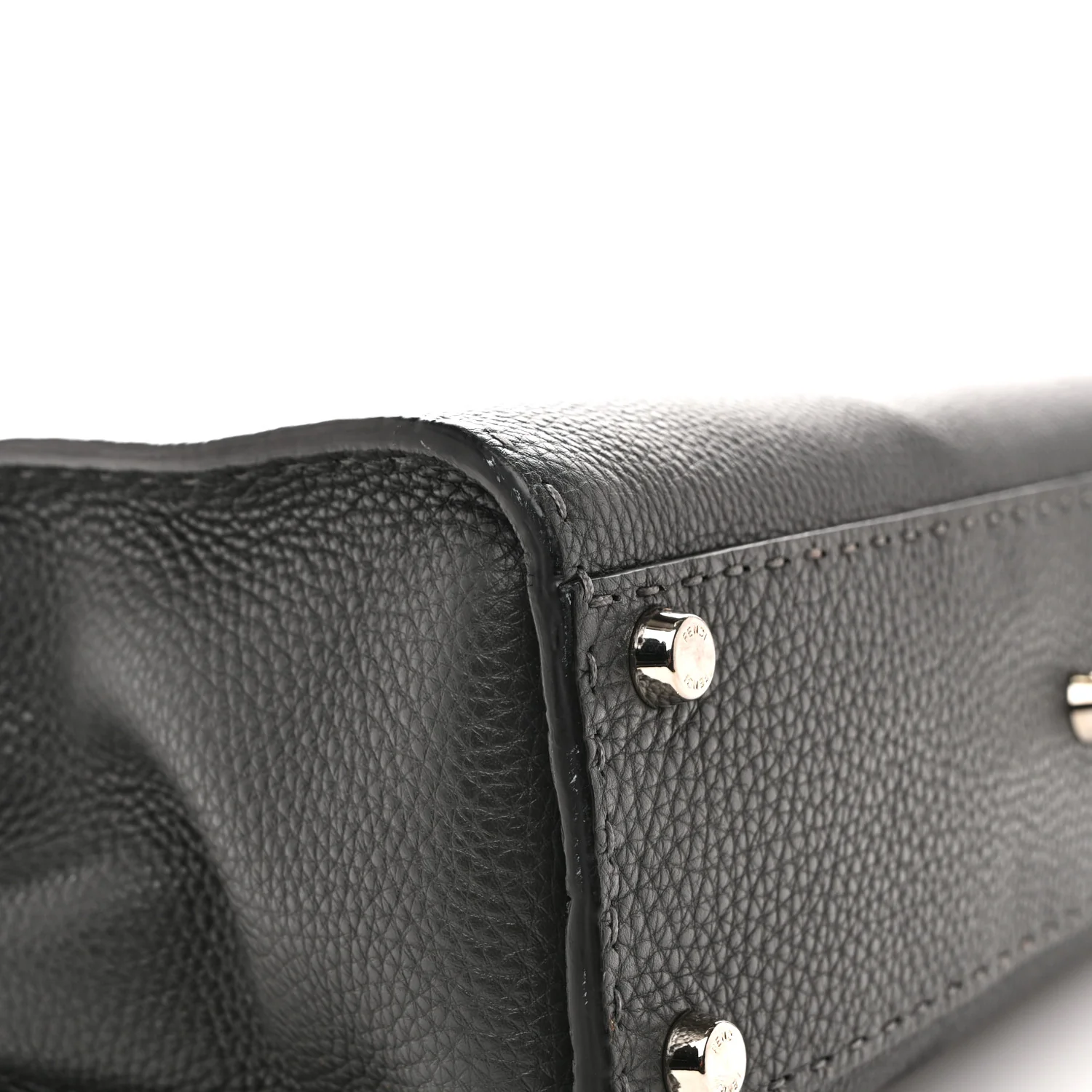 Cuoio Romano Selleria Bi-Color Medium Peekaboo Iconic Satchel Asfalto Latte - Image 13