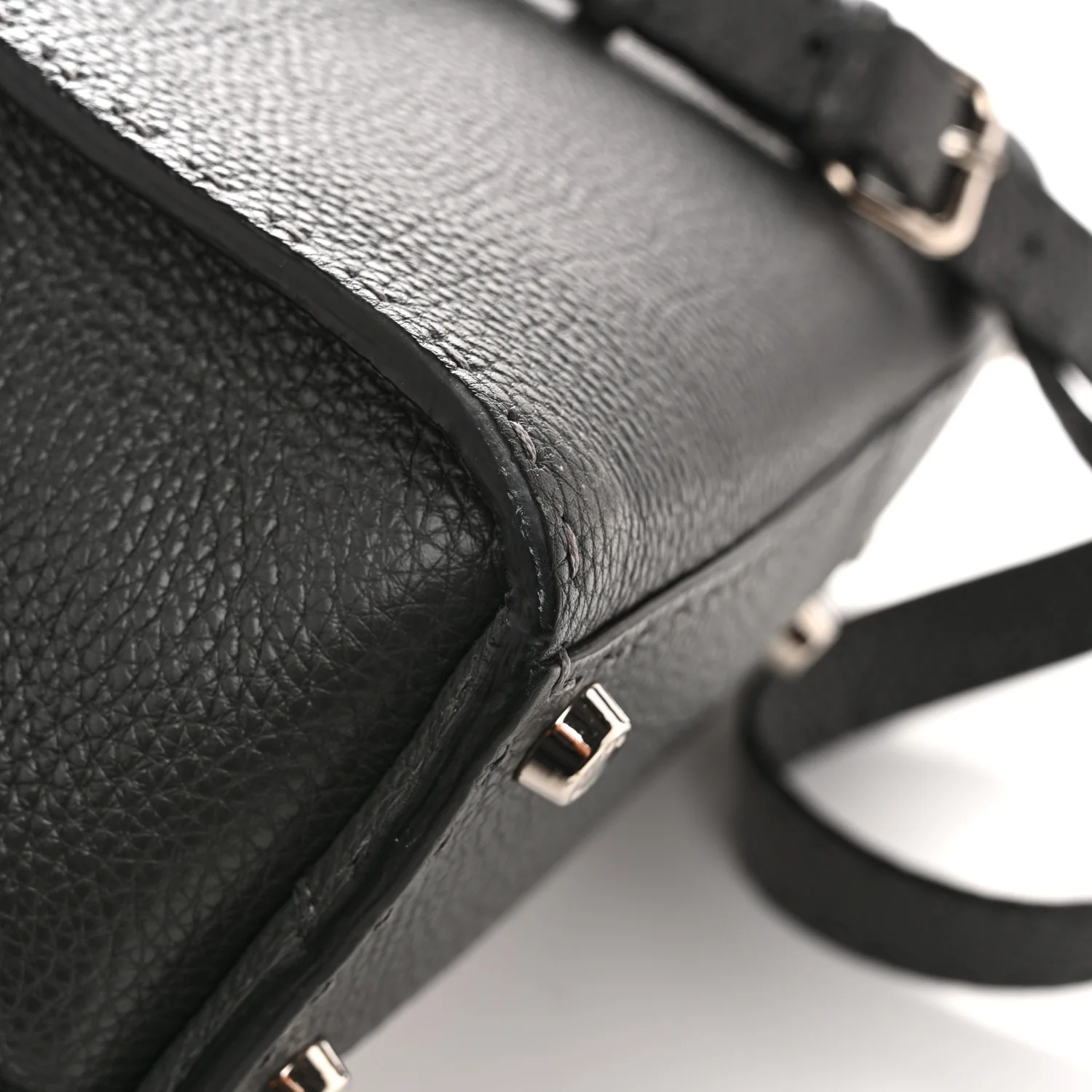 Cuoio Romano Selleria Bi-Color Medium Peekaboo Iconic Satchel Asfalto Latte - Image 14
