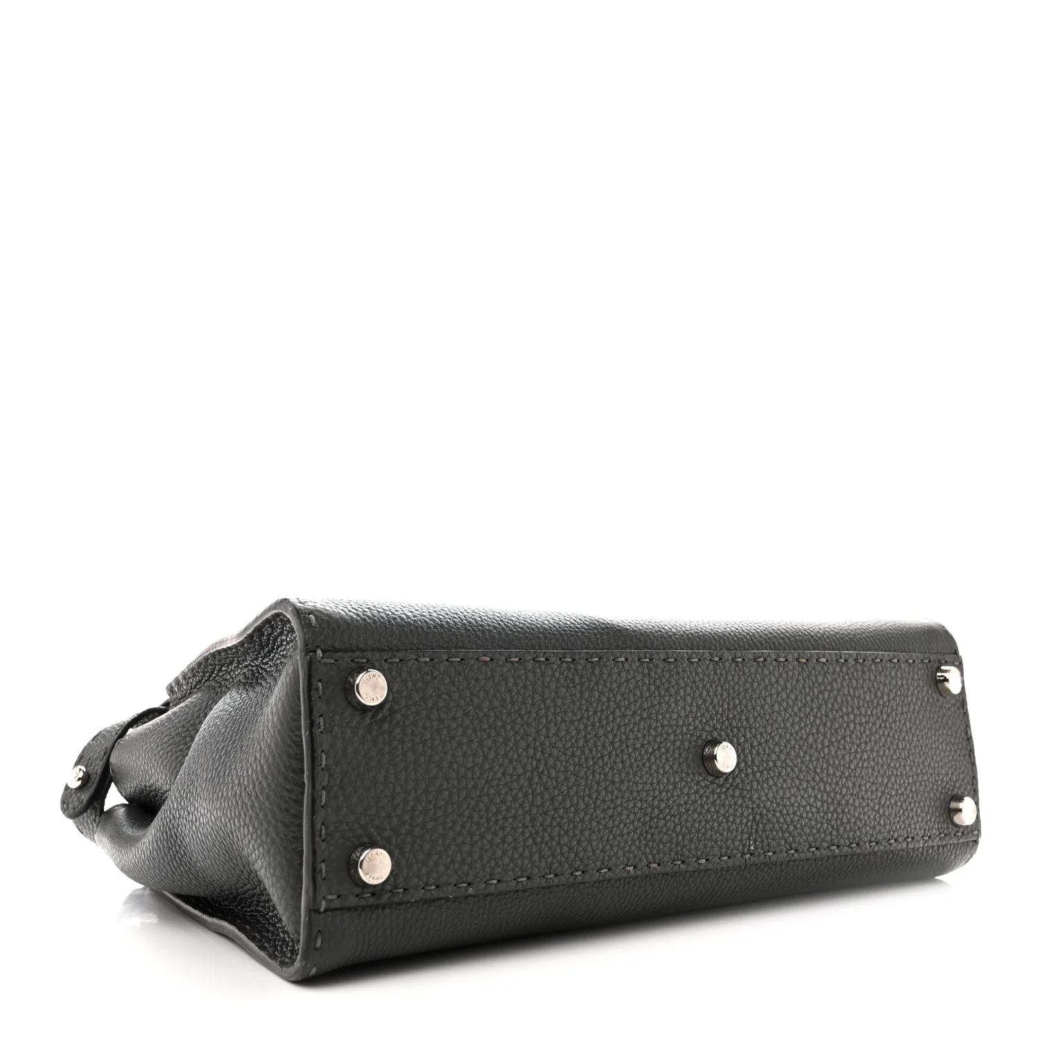 Cuoio Romano Selleria Bi-Color Medium Peekaboo Iconic Satchel Asfalto Latte - Image 4
