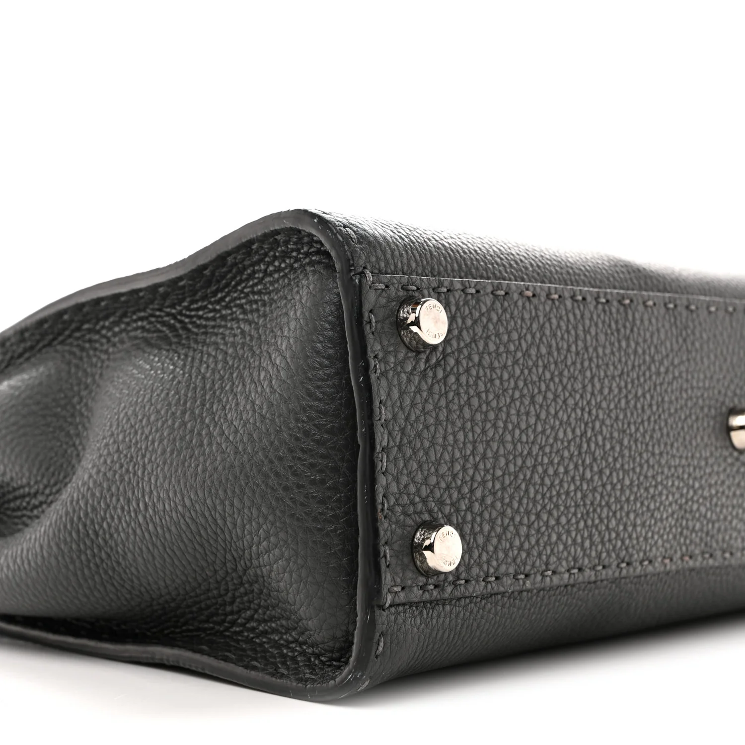 Cuoio Romano Selleria Bi-Color Medium Peekaboo Iconic Satchel Asfalto Latte - Image 9