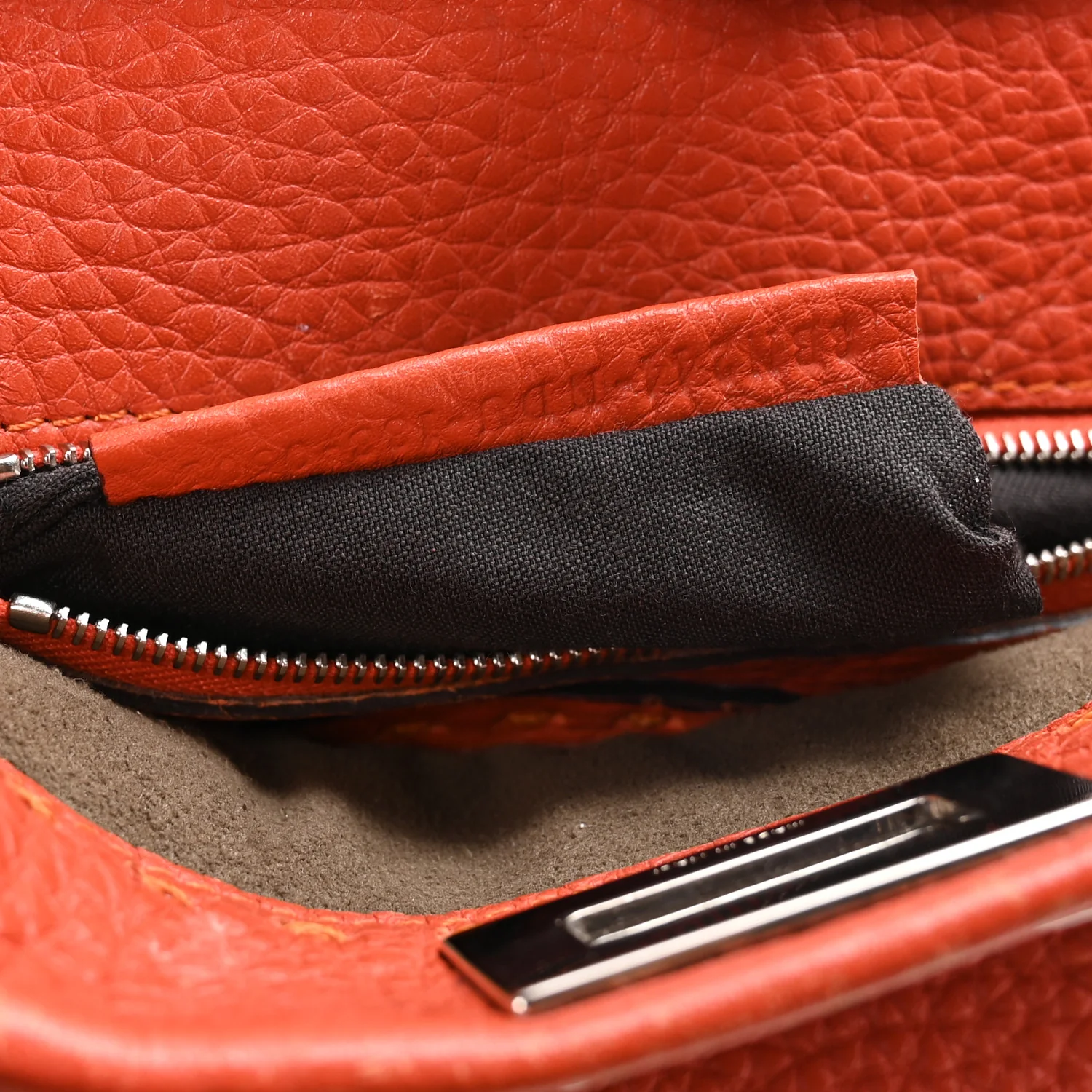 Cuoio Romano Selleria Mini Peekaboo Iconic Satchel Dark Orange - Image 7