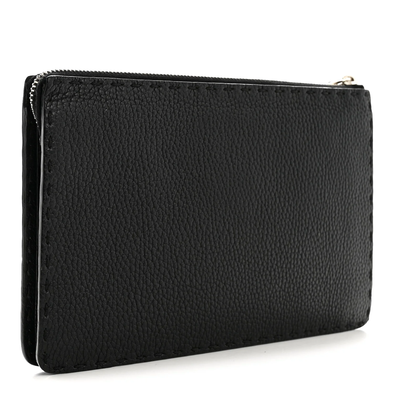 Cuoio Romano Selleria Monster Eyes Inlay Slim Clutch Black Sunflower - Image 3