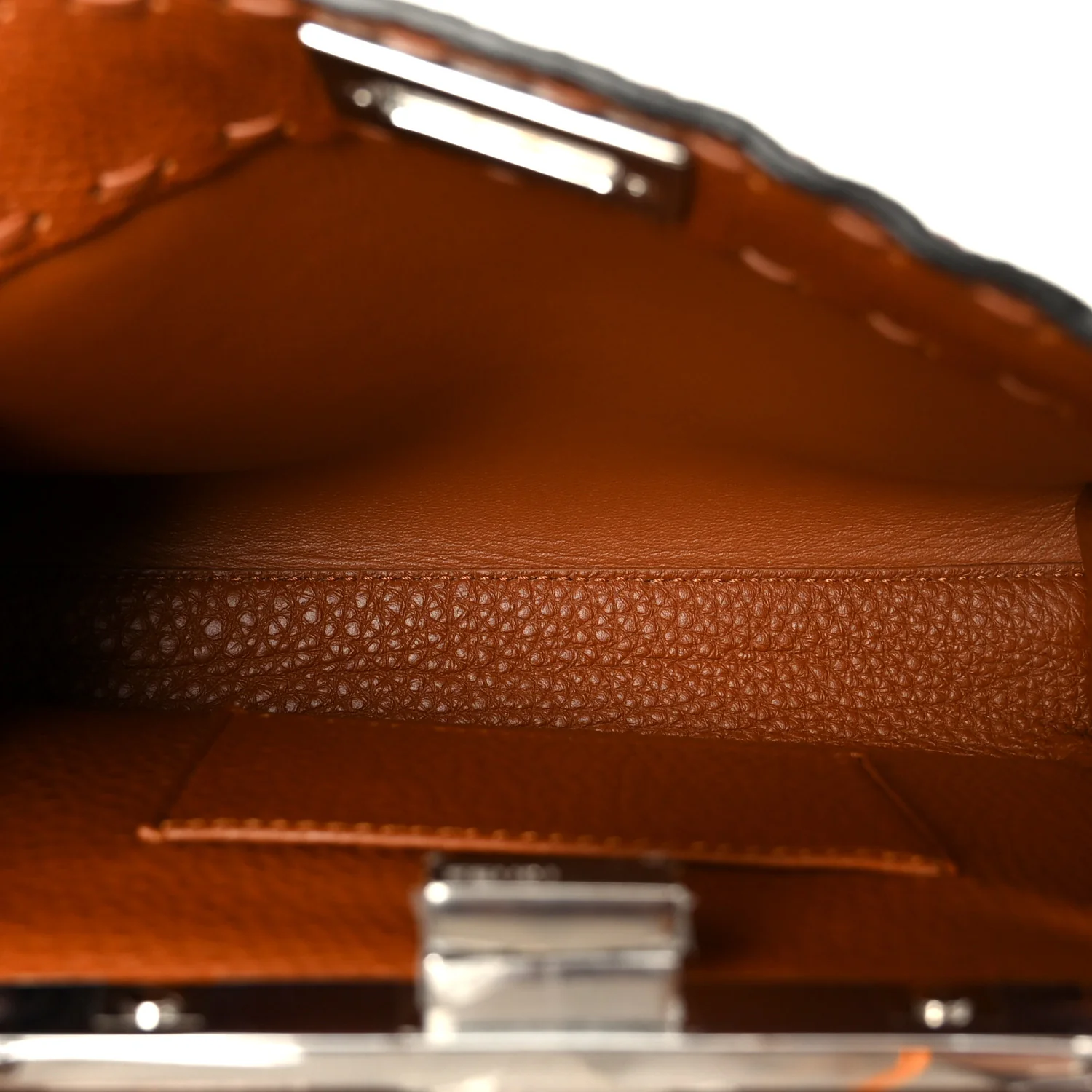 Cuoio Romano Snakeskin Selleria Mini Peekaboo Iconic Satchel Cappuccino - Image 6
