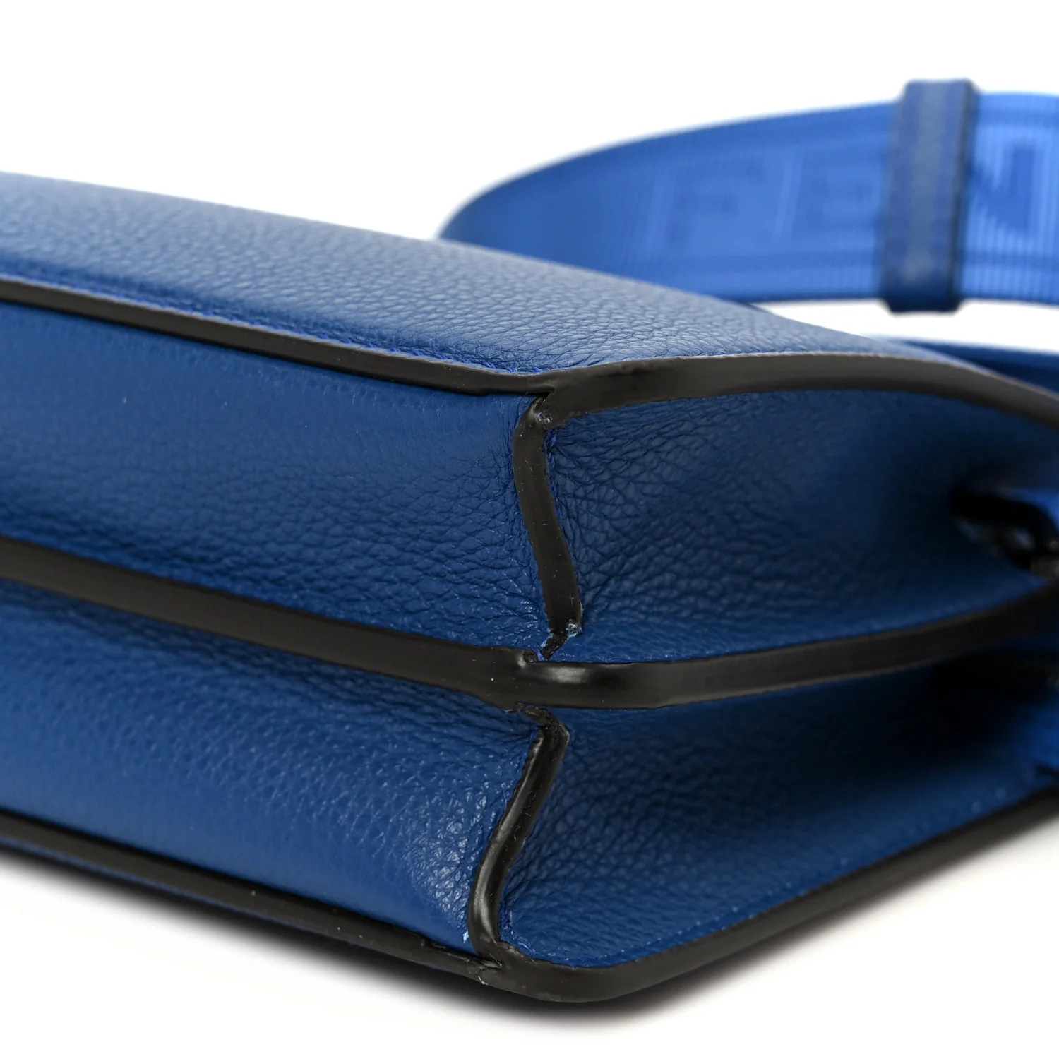 Cuoio Romano Vitello Cover Bi-Color Peekaboo I See U X Cross Satchel Bleu Royal Acciaio - Image 13