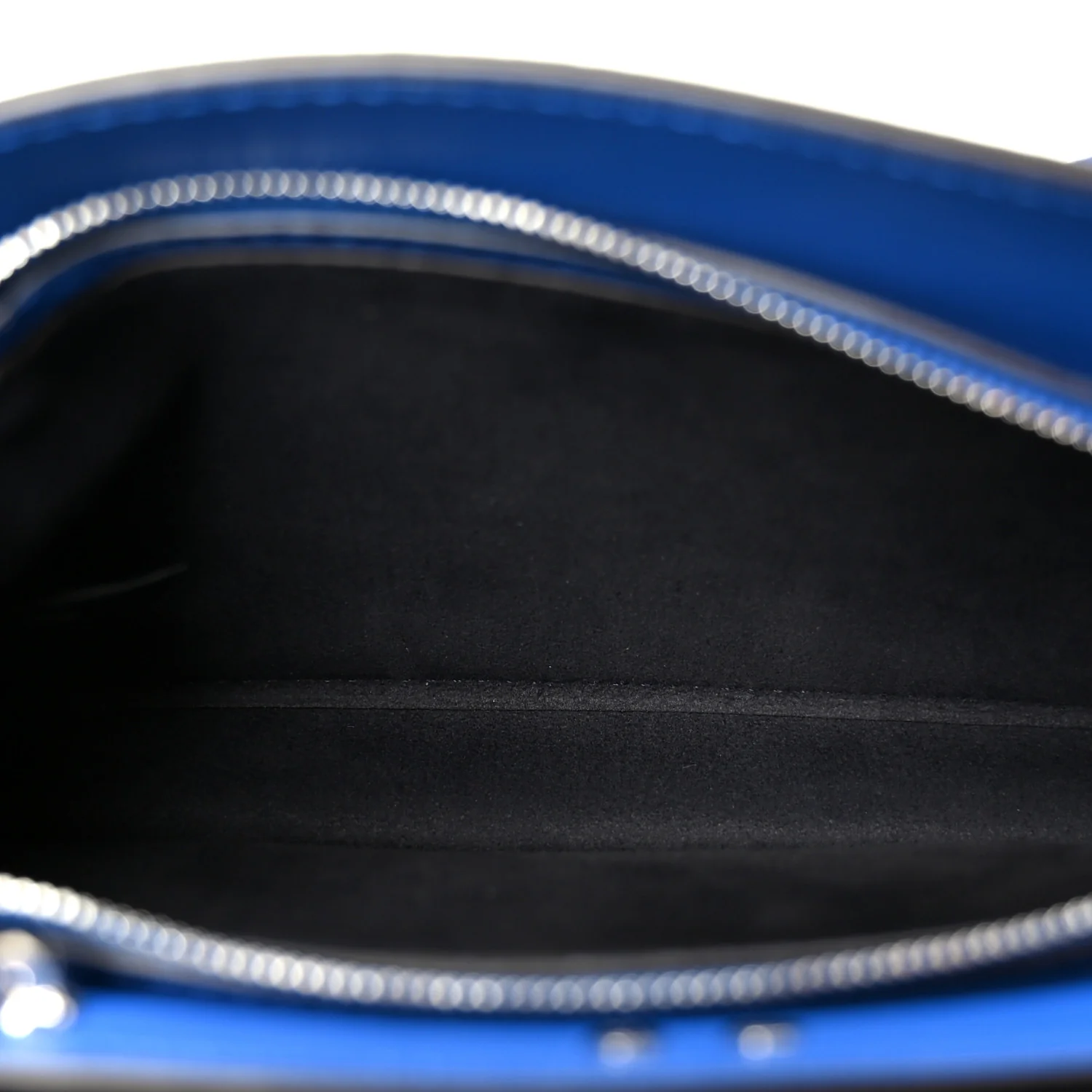 Cuoio Romano Vitello Cover Bi-Color Peekaboo I See U X Cross Satchel Bleu Royal Acciaio - Image 6