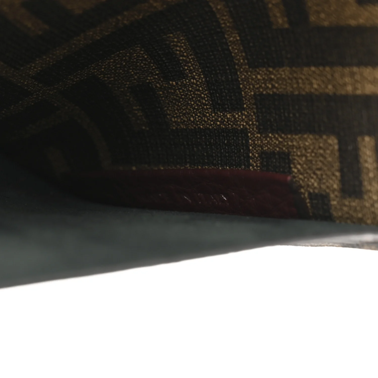 Cuoio Romano Vitello Cover Glazed Fabric Bi-Color FF 1974 Mini Peekaboo I SEE U Satchel  Ghianda Grezzo - Image 7