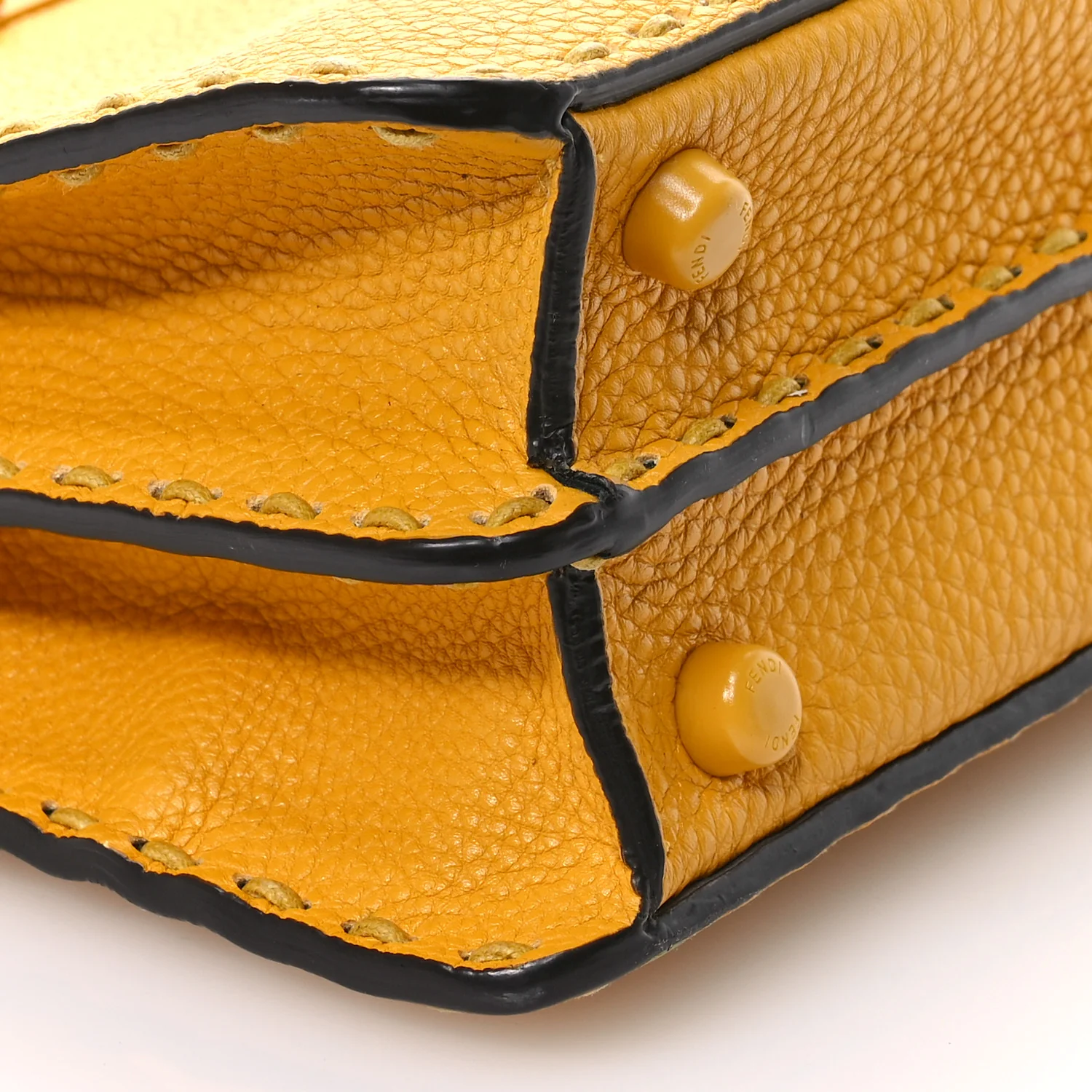 Cuoio Romano Vitello Cover Sellerissima Monochrome Mini Peekaboo I SEE U Satchel Sunflower - Image 9