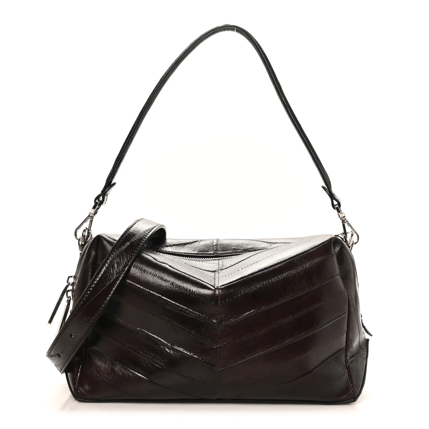 Eel Lui Medium Shoulder Bag Burgundy