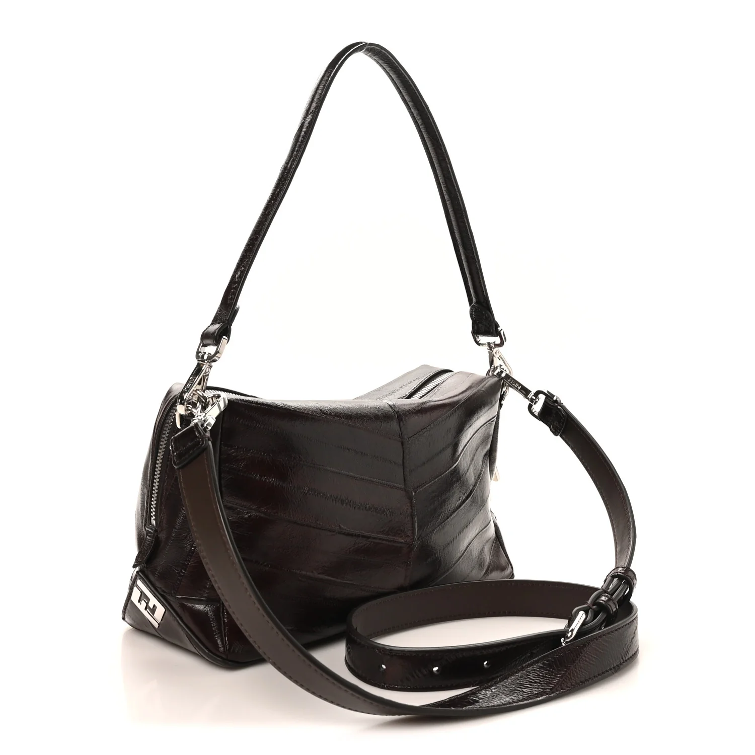 Eel Lui Medium Shoulder Bag Burgundy - Image 3
