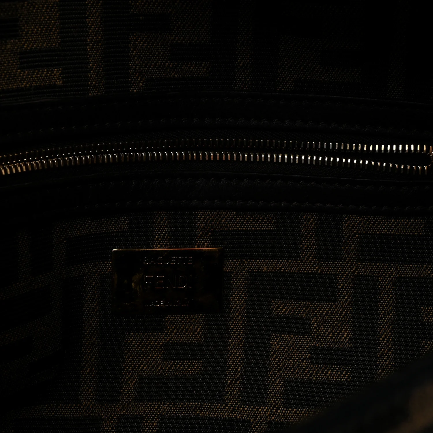 Fabric Jacquard FF 1974 Medium Baguette Tobacco Moro Black - Image 6