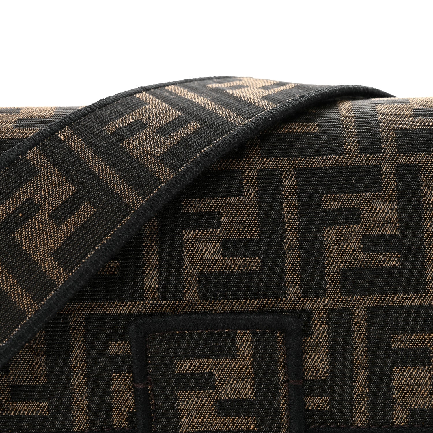Fabric Jacquard FF 1974 Medium Baguette Tobacco Moro Black - Image 7