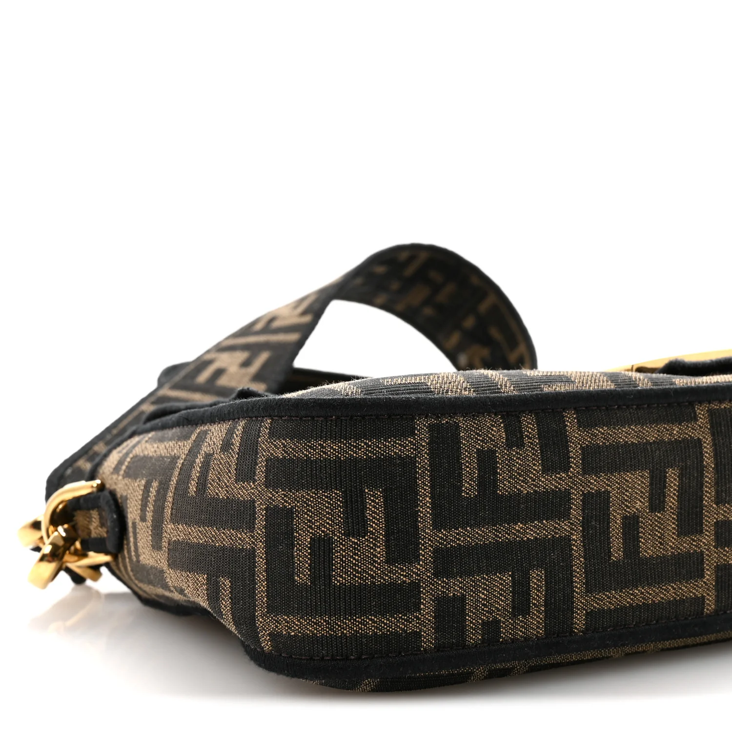 Fabric Jacquard FF 1974 Medium Baguette Tobacco Moro Black - Image 8