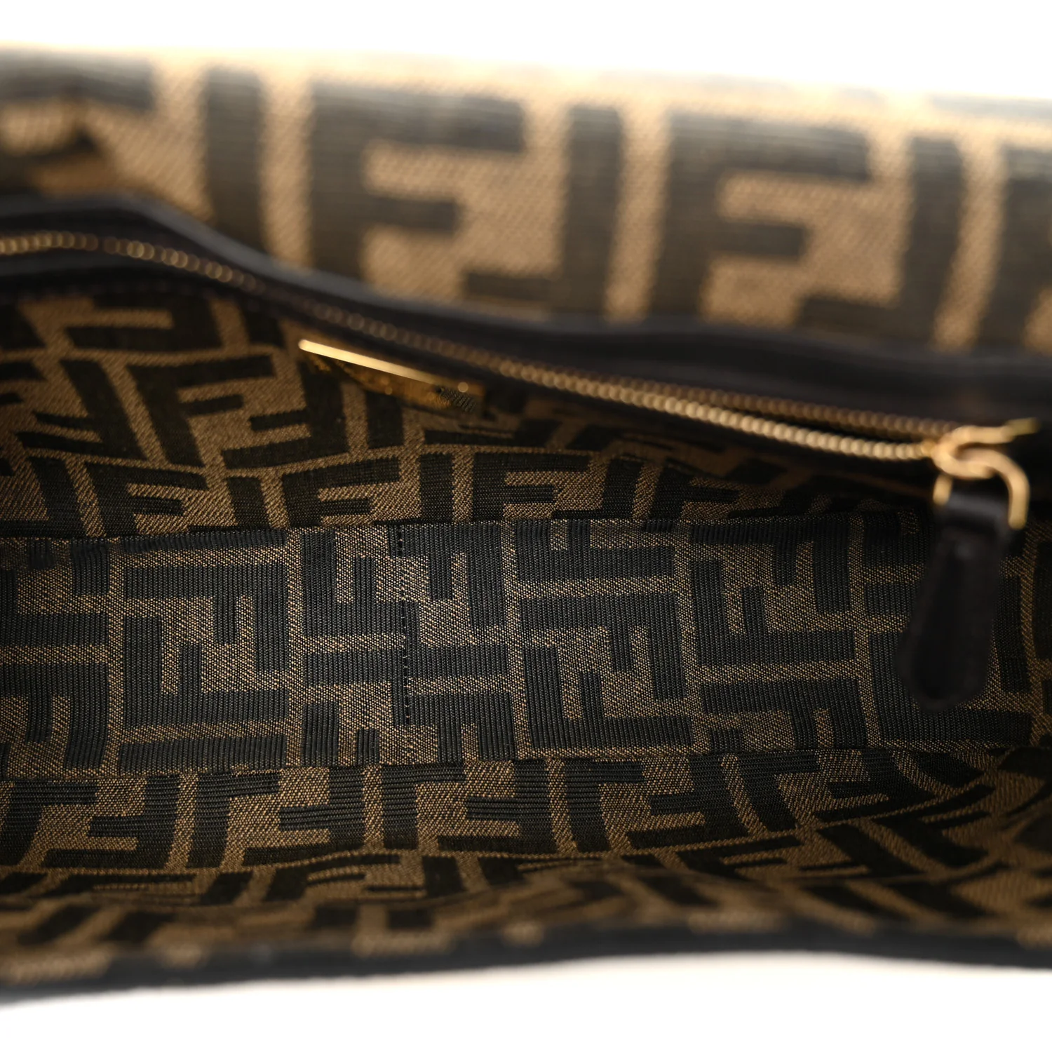 Fabric Jacquard FF 1974 Medium Baguette Tobacco Moro Black - Image 5