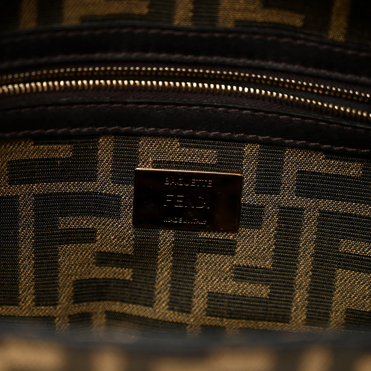 Fabric Jacquard FF 1974 Medium Baguette Tobacco Moro Black - Image 6