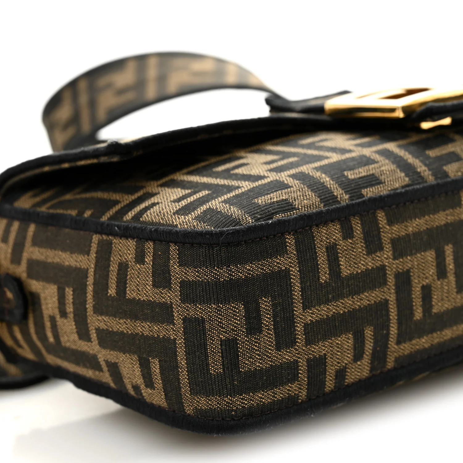 Fabric Jacquard FF 1974 Medium Baguette Tobacco Moro Black - Image 9