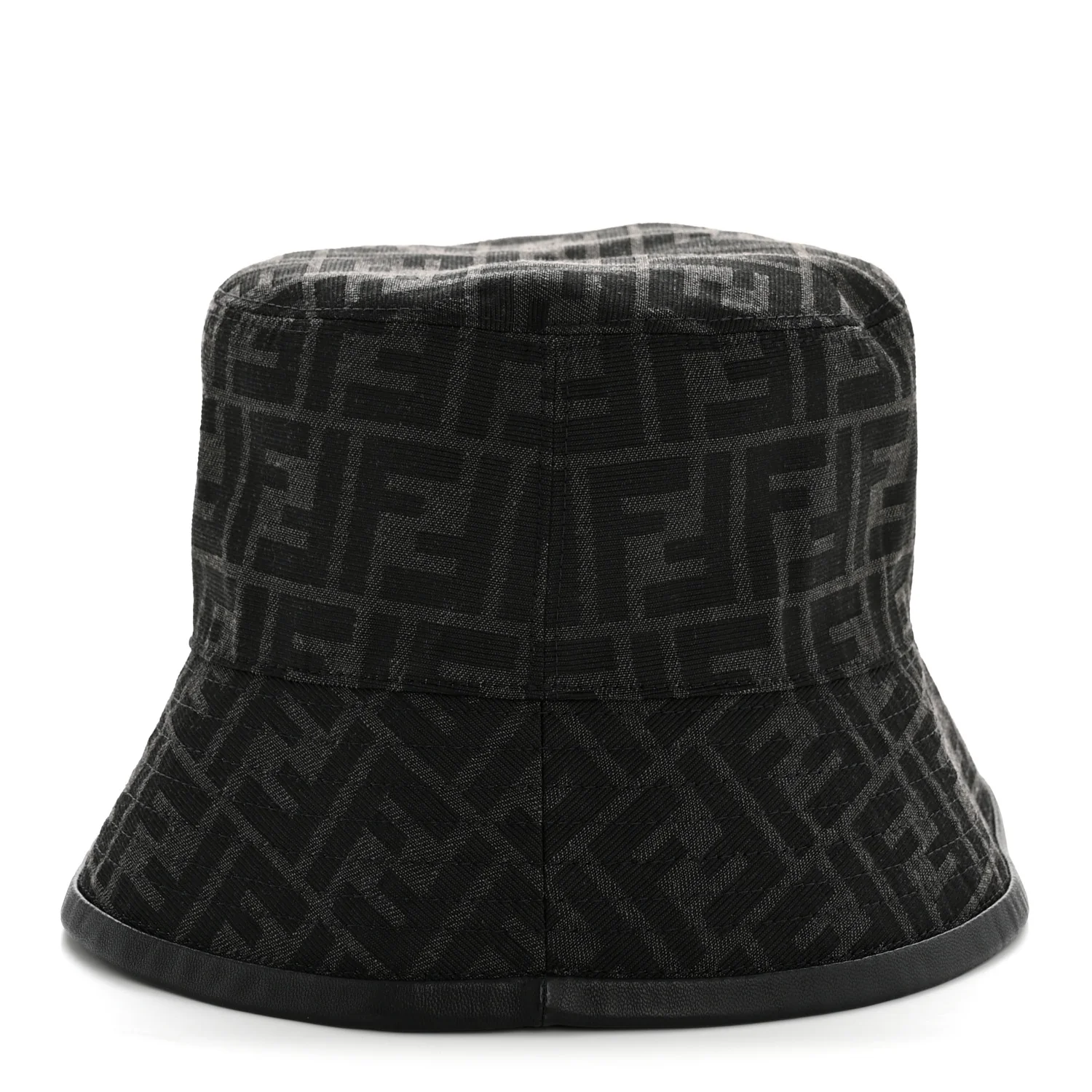 Fabric Jacquard FF Bucket Hat L Black - Image 5