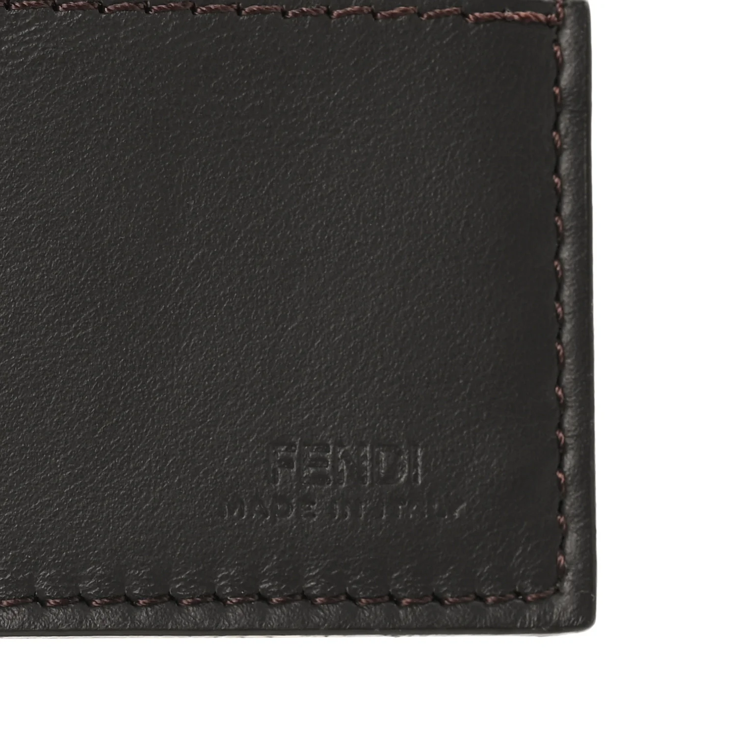 Fabric Jacquard Vitello Grace FF 1974 Fendigraphy Wallet On Chain Tobacco Moro Ebano - Image 10