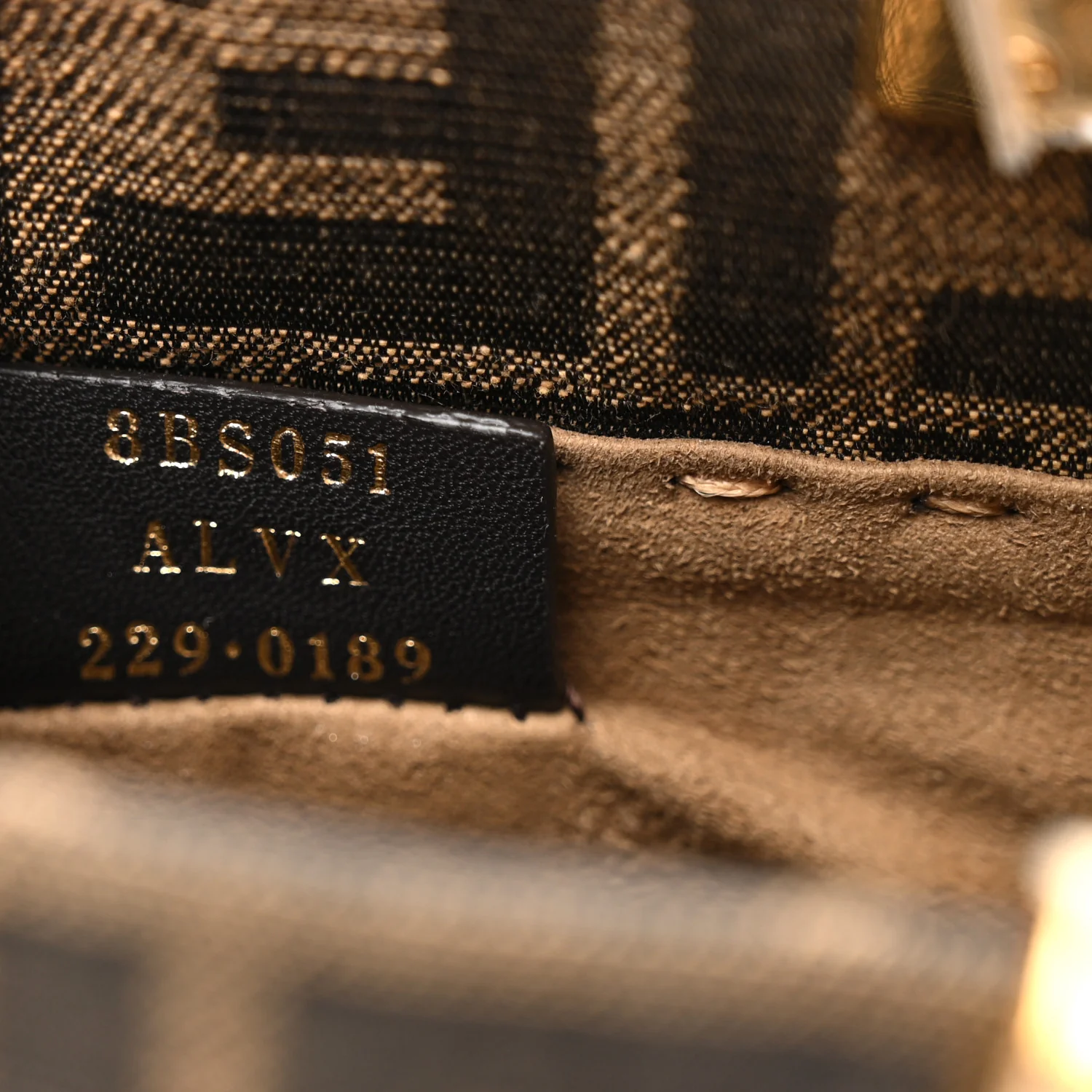 Fabric Jacquard Vitello King Plexiglass FF 1974 Mini Fendi Sunshine Shopper Tote Tobacco Moro Sand - Image 7
