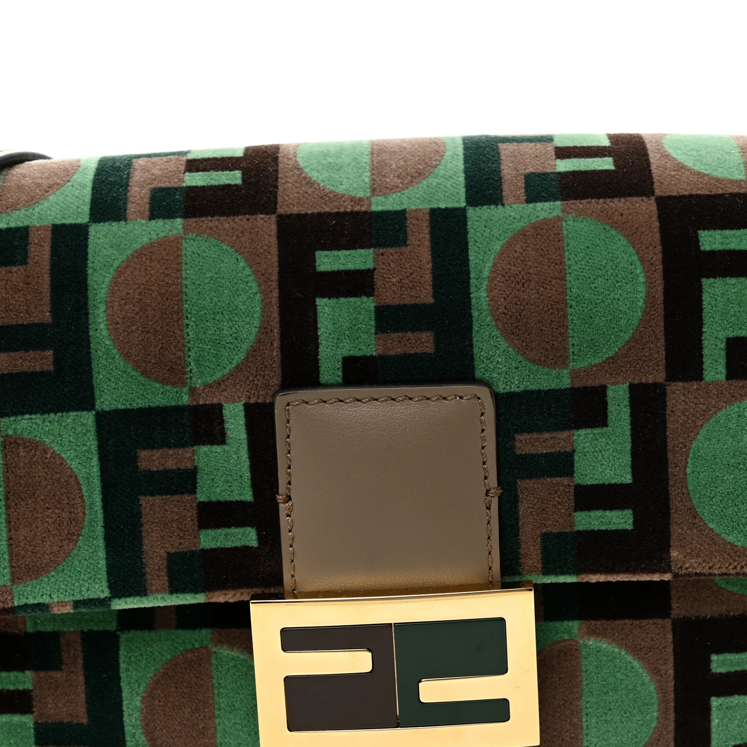 Fabric Tapestry Effect Fendi Dots Baguette Matcha Dove Multicolor - Image 8