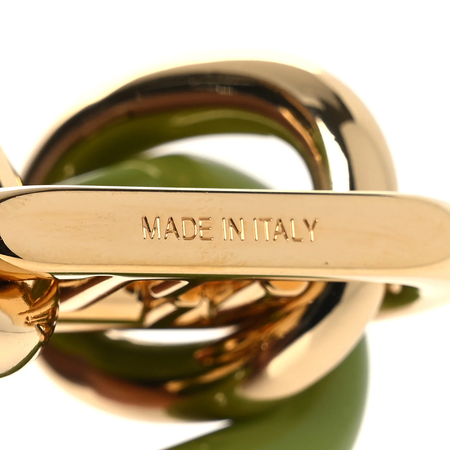 Metal Plexiglass Mini Strap You Gold Green - Image 3
