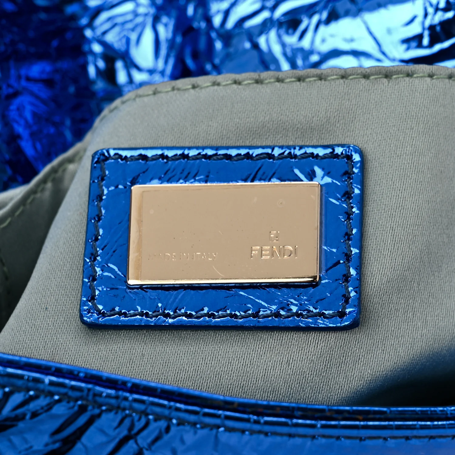 Metallic Calfskin Mia Pochette Blue - Image 6