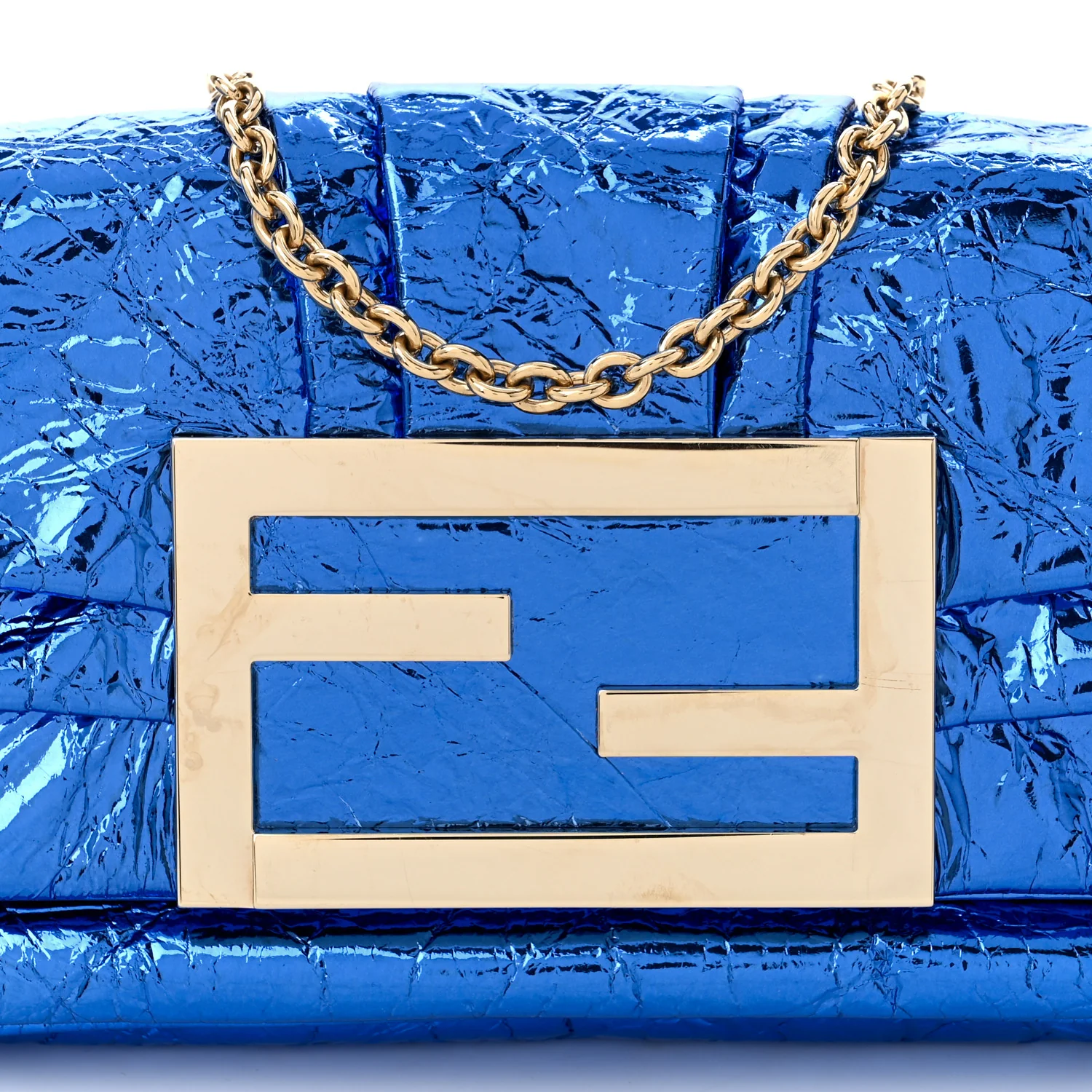 Metallic Calfskin Mia Pochette Blue - Image 7