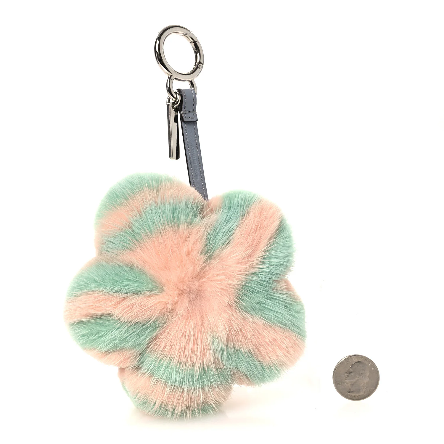 Mink Fur Vitello Dolce Pequin Flowerland Bag Charm Nausica Medea - Image 2