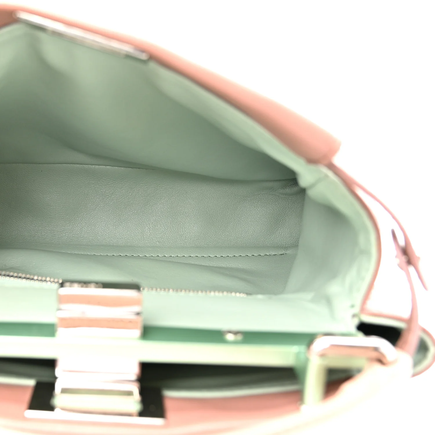 Nappa Colorblock Mini Peekaboo Iconic Satchel English Rose Plaster Oxigen - Image 6