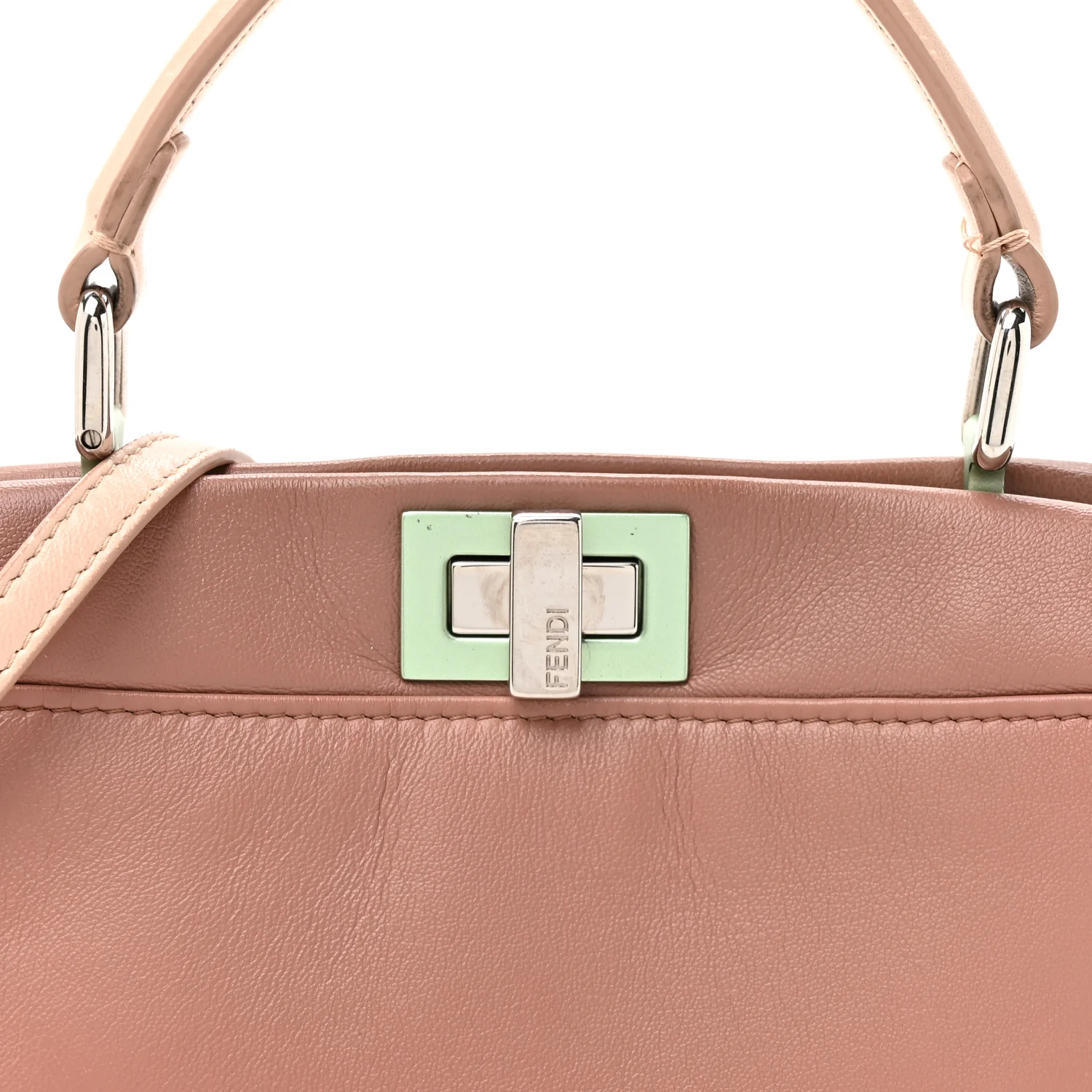 Nappa Colorblock Mini Peekaboo Iconic Satchel English Rose Plaster Oxigen - Image 9