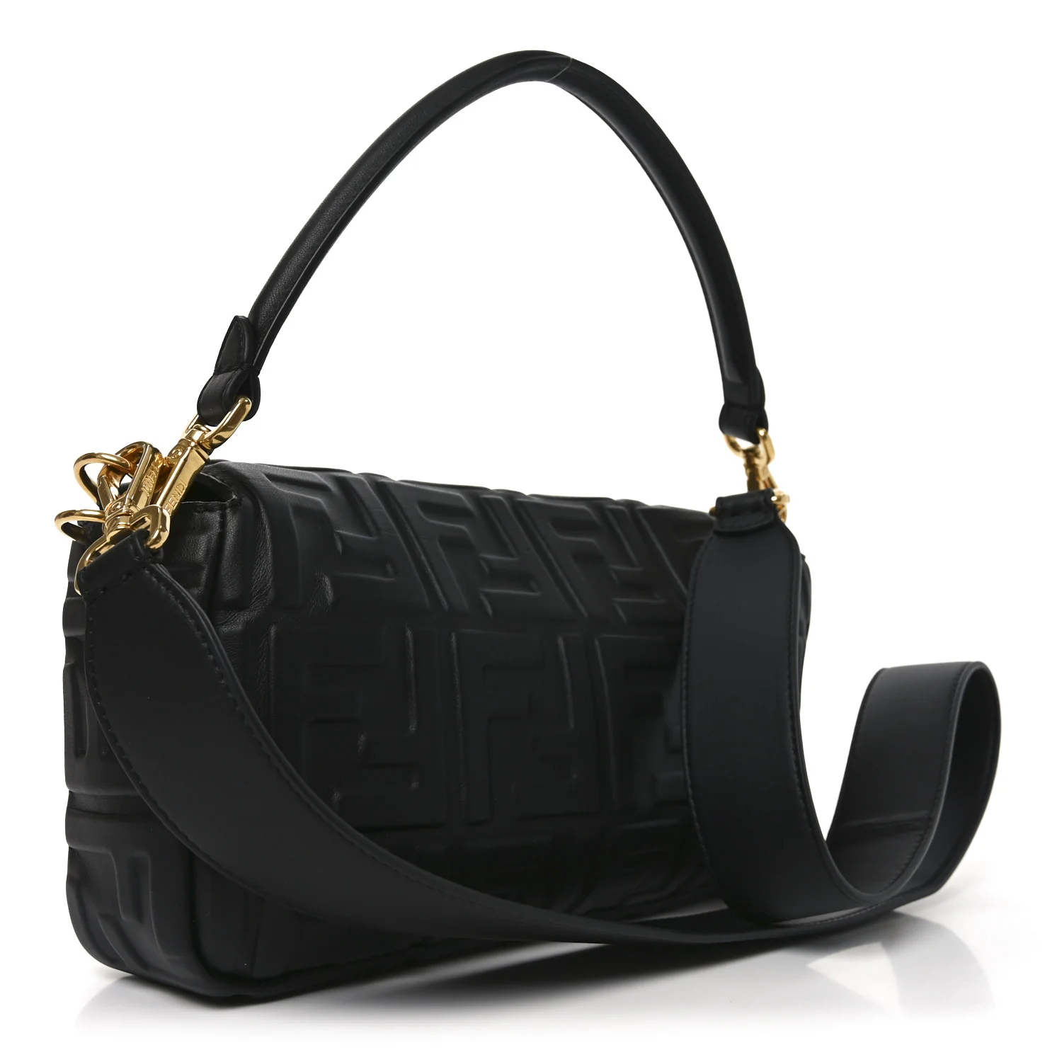 Nappa FF 1974 Embossed Baguette Black - Image 3