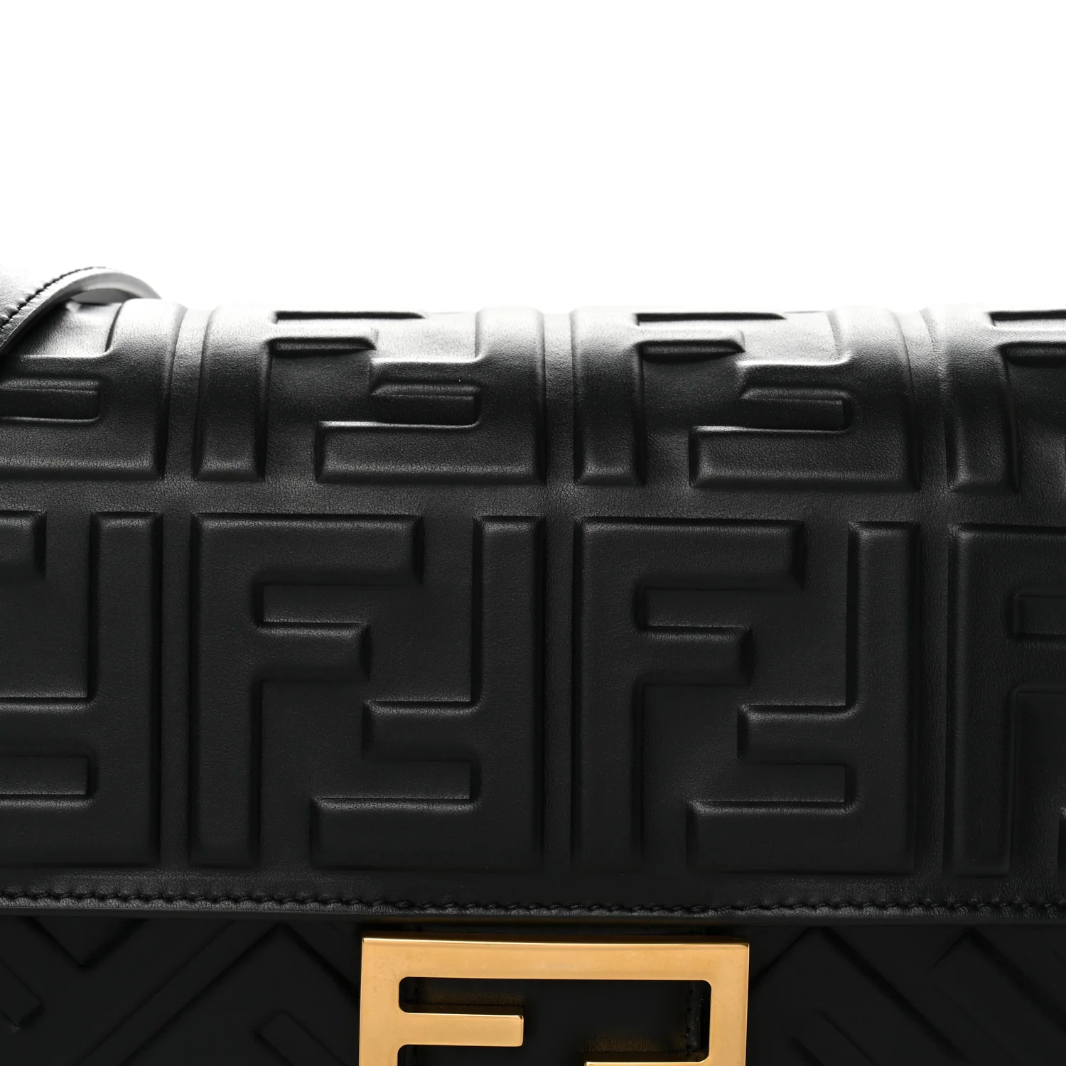Nappa FF 1974 Embossed Baguette Black - Image 7