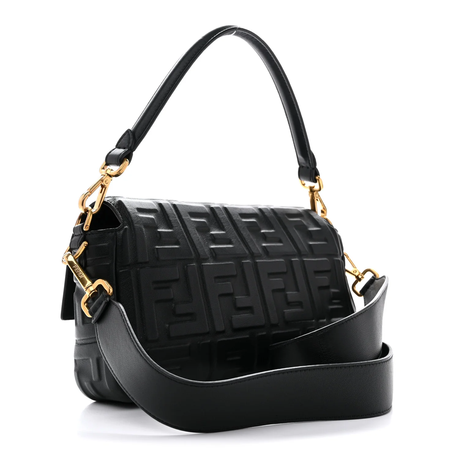 Nappa FF 1974 Embossed Baguette Black - Image 2
