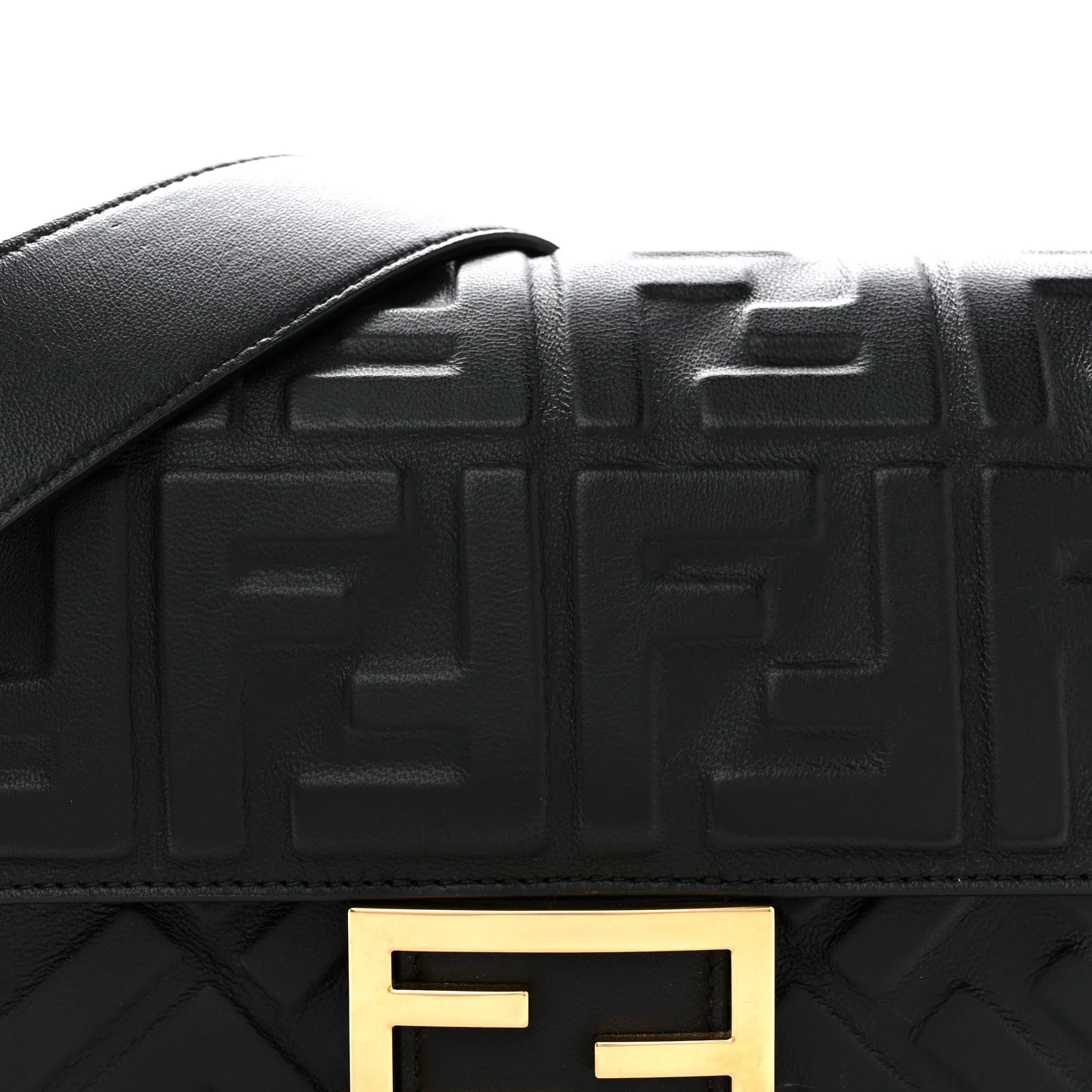 Nappa FF 1974 Embossed Baguette Black - Image 7