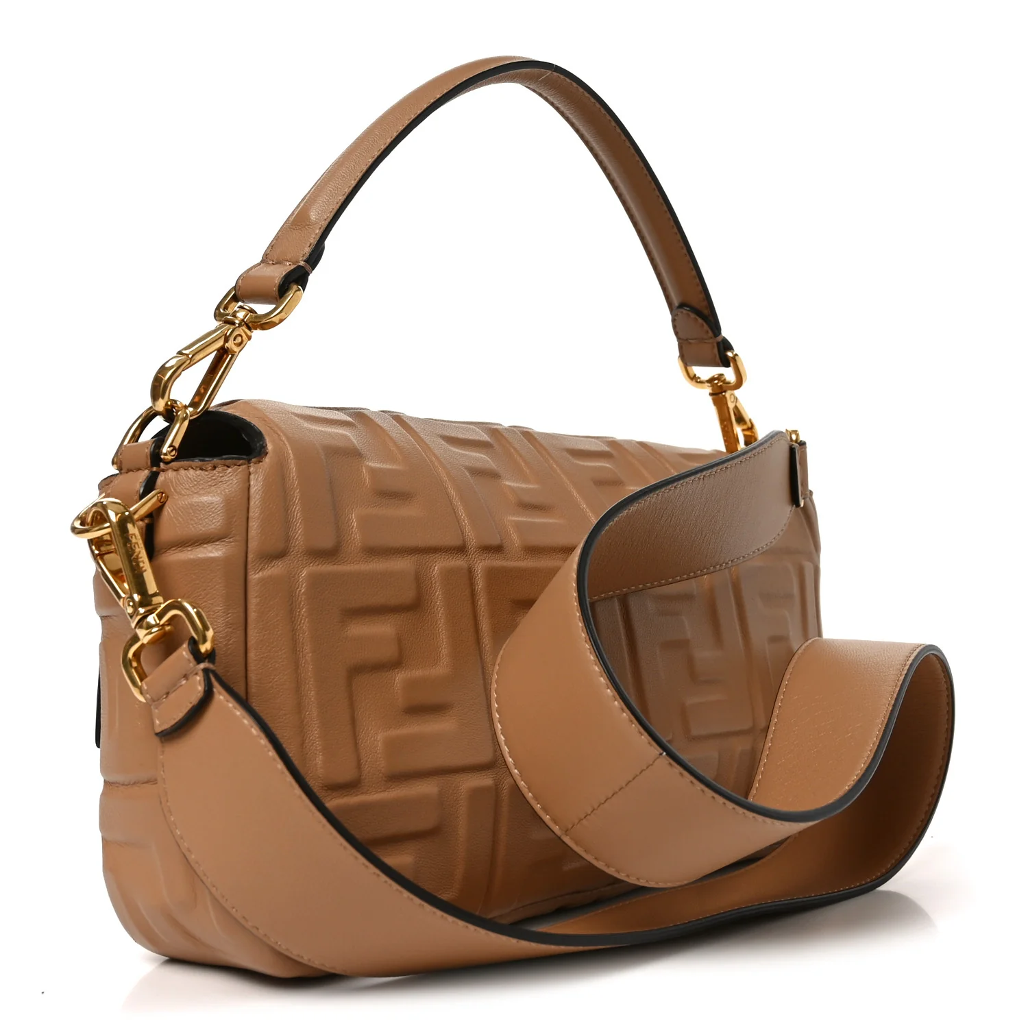 Nappa FF 1974 Embossed Baguette Miele Scuro - Image 3