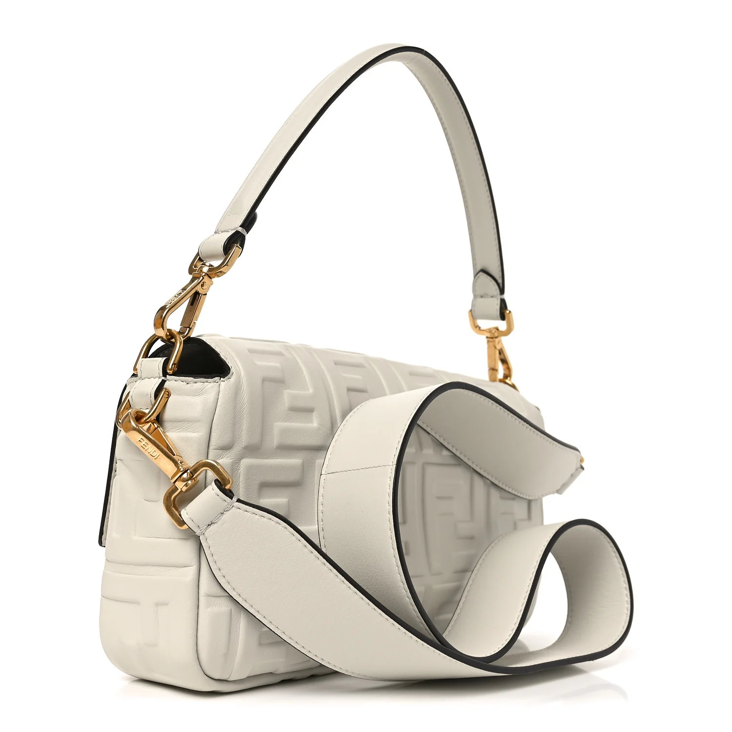 Nappa FF 1974 Embossed Baguette White - Image 2