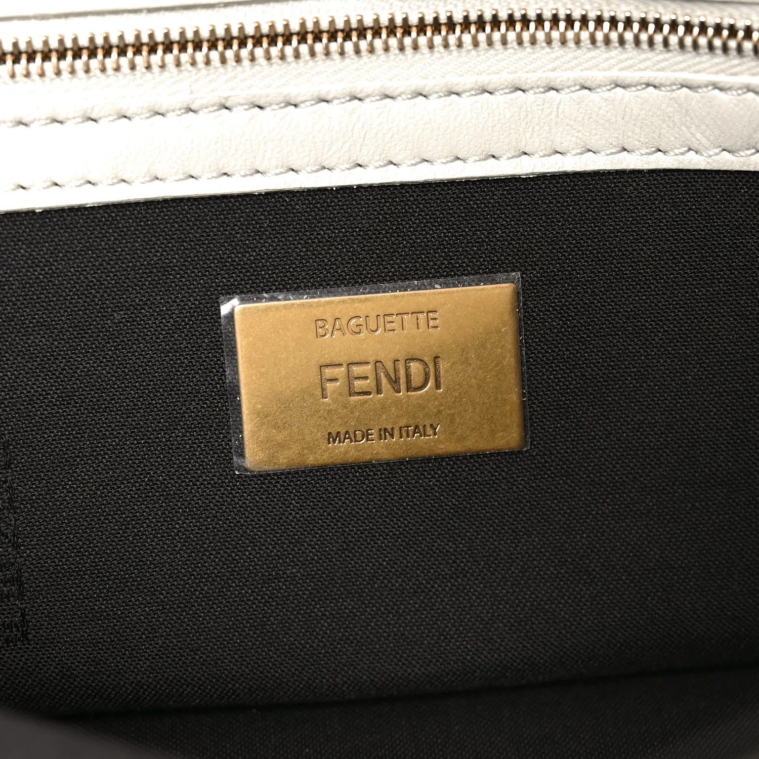 Nappa FF 1974 Embossed Baguette White - Image 5