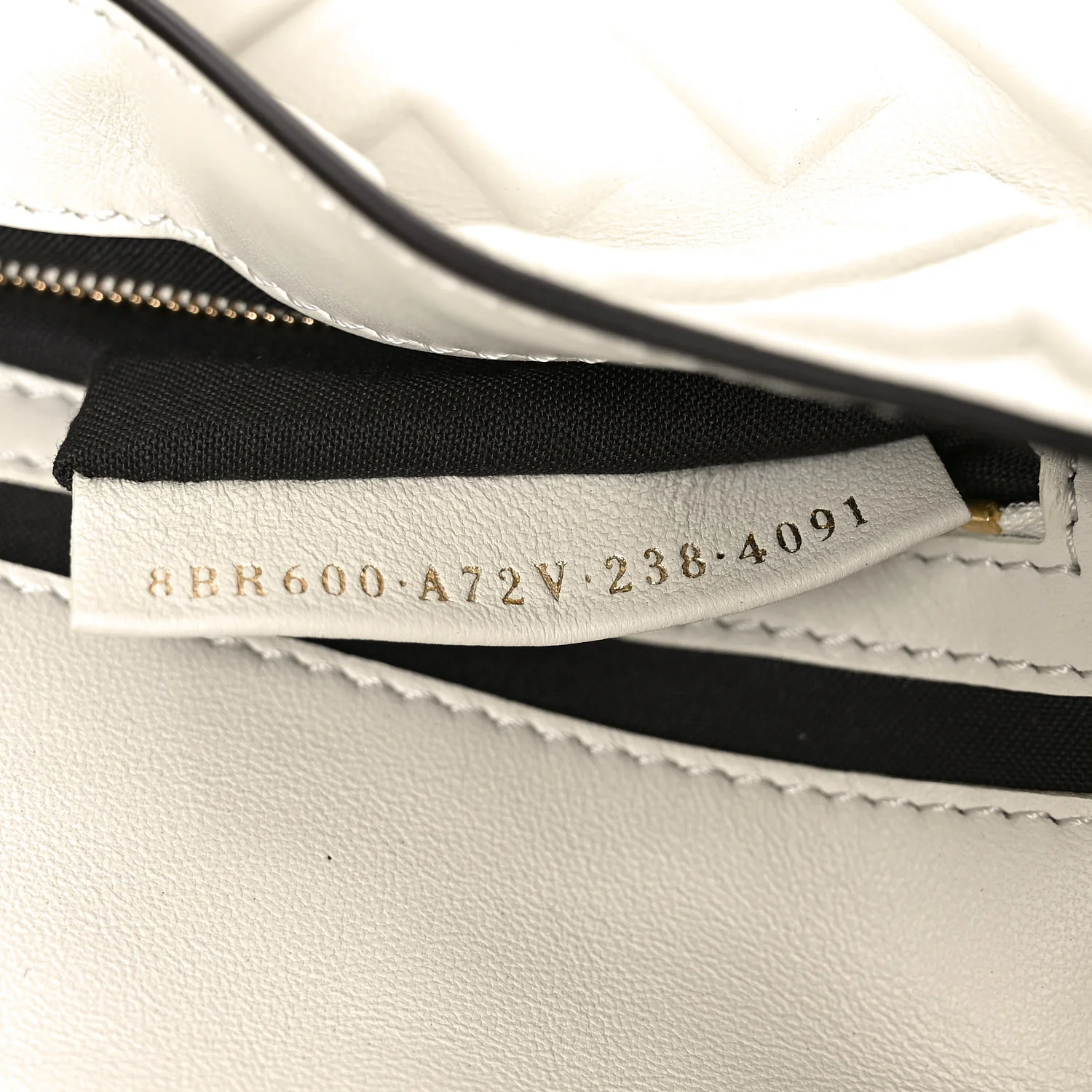 Nappa FF 1974 Embossed Baguette White - Image 6