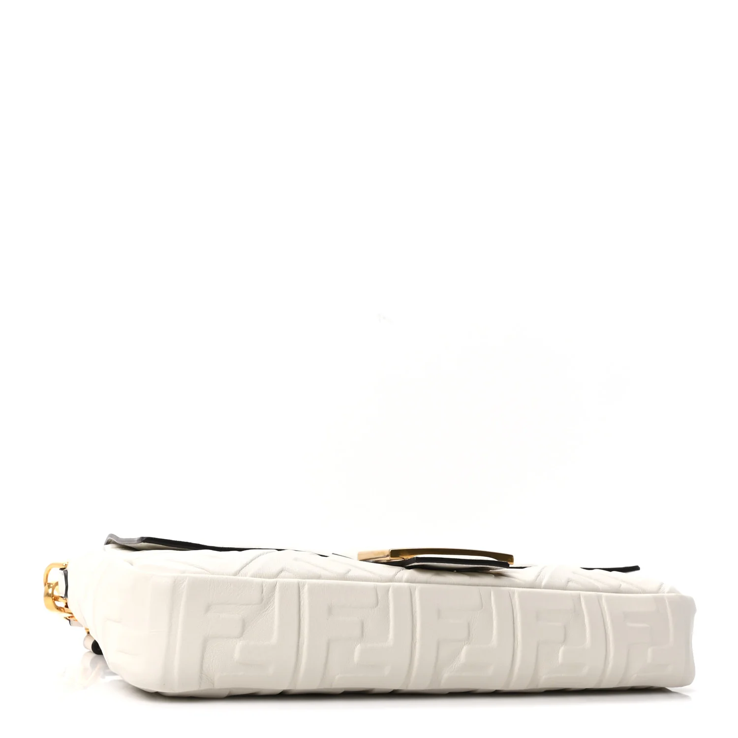 Nappa FF 1974 Embossed Large Baguette White - Image 4