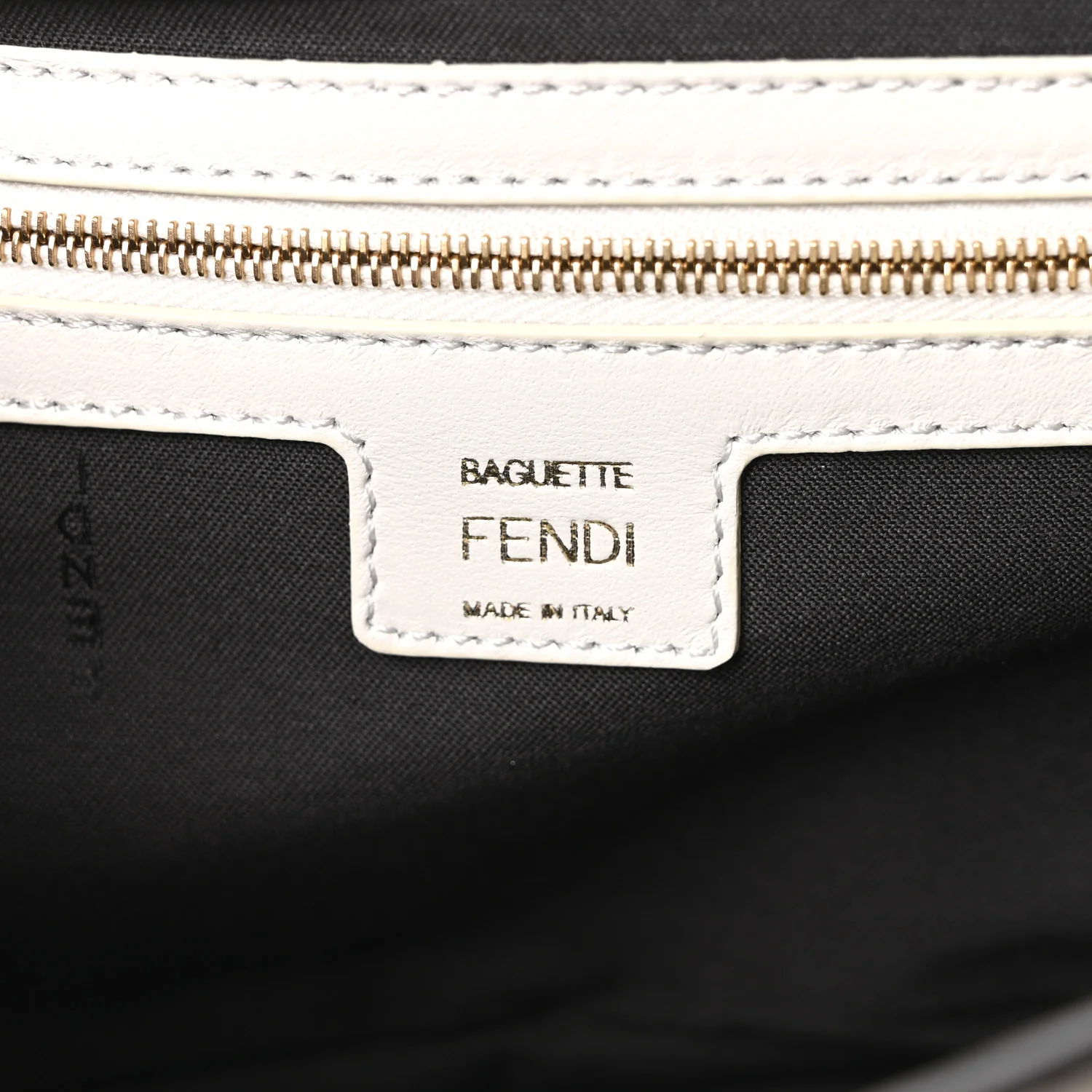 Nappa FF 1974 Embossed Large Baguette White - Image 6