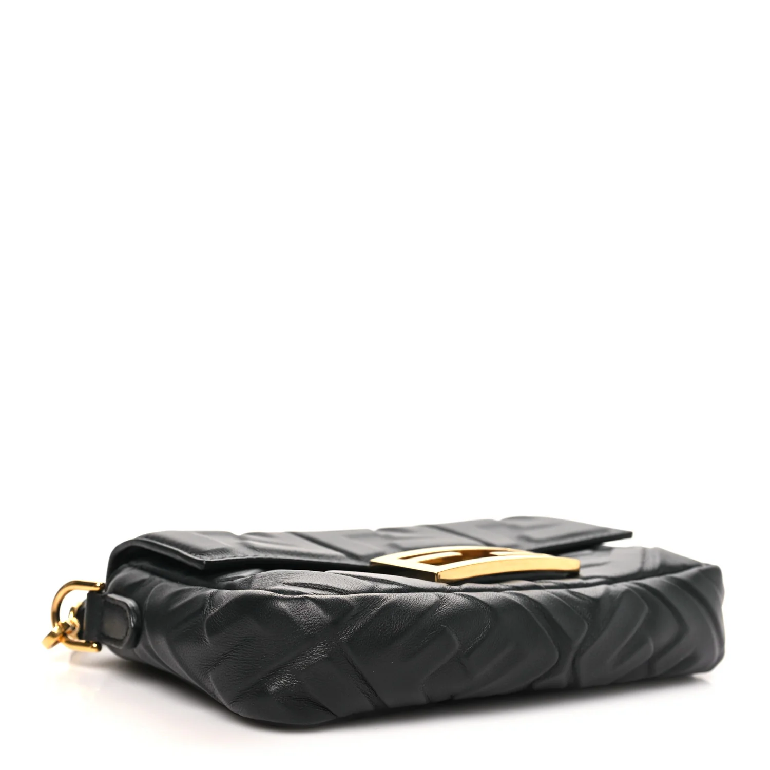 Nappa FF 1974 Embossed Mini Baguette Black - Image 4