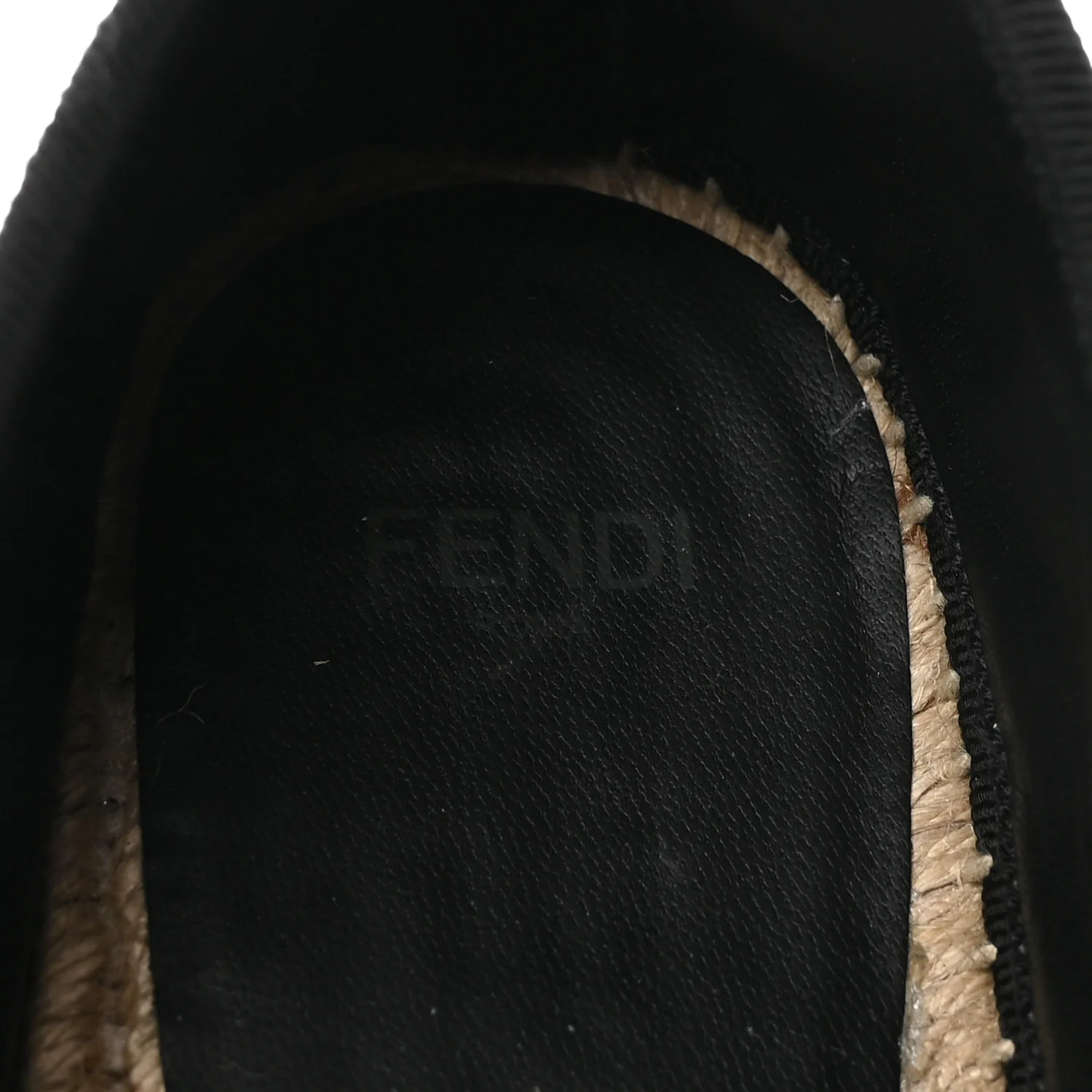 Nappa FF Embossed Espadrilles 38 Black - Image 8