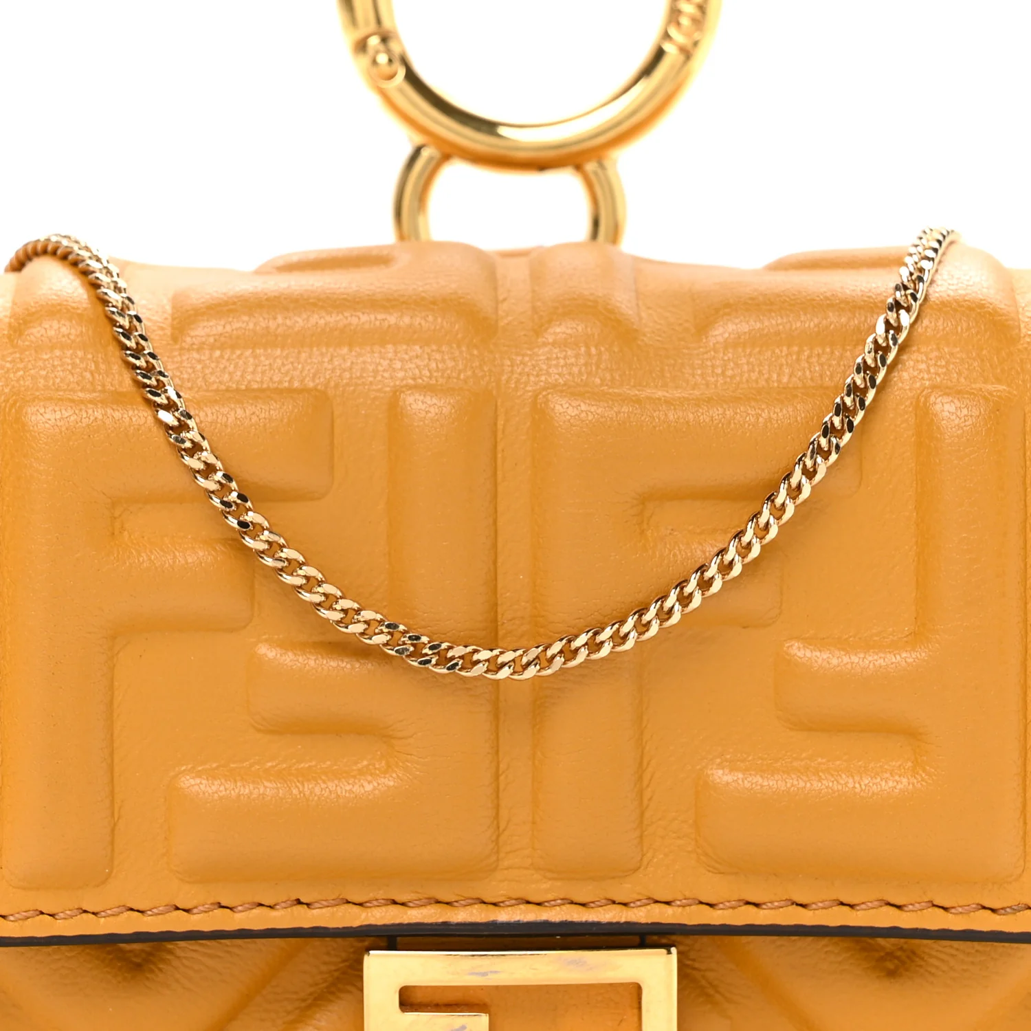 Nappa Matisse FF Embossed Nano Baguette Charm Zucca - Image 7
