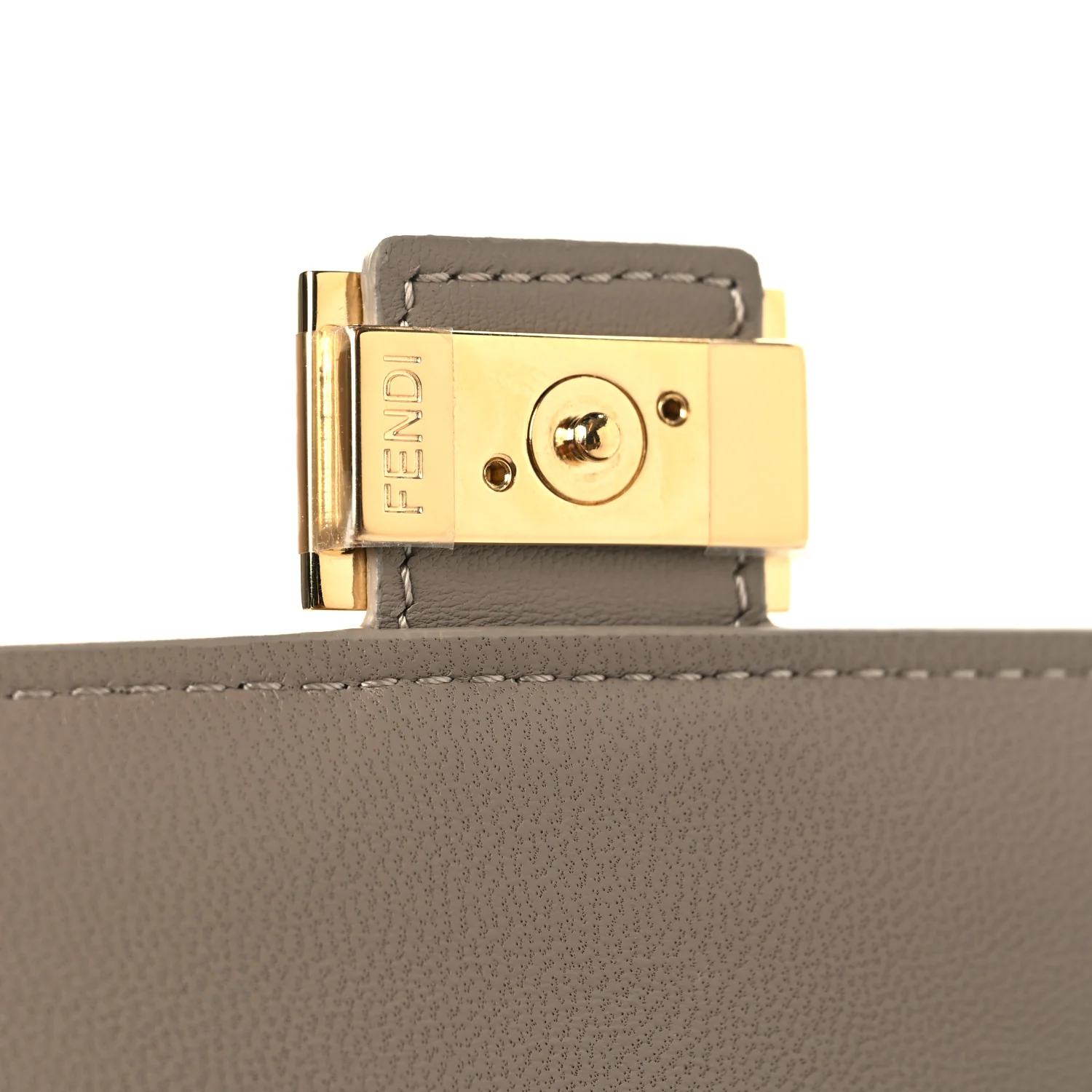 Nappa Matisse FF Embossed Wallet On Chain Baguette Dove - Image 6