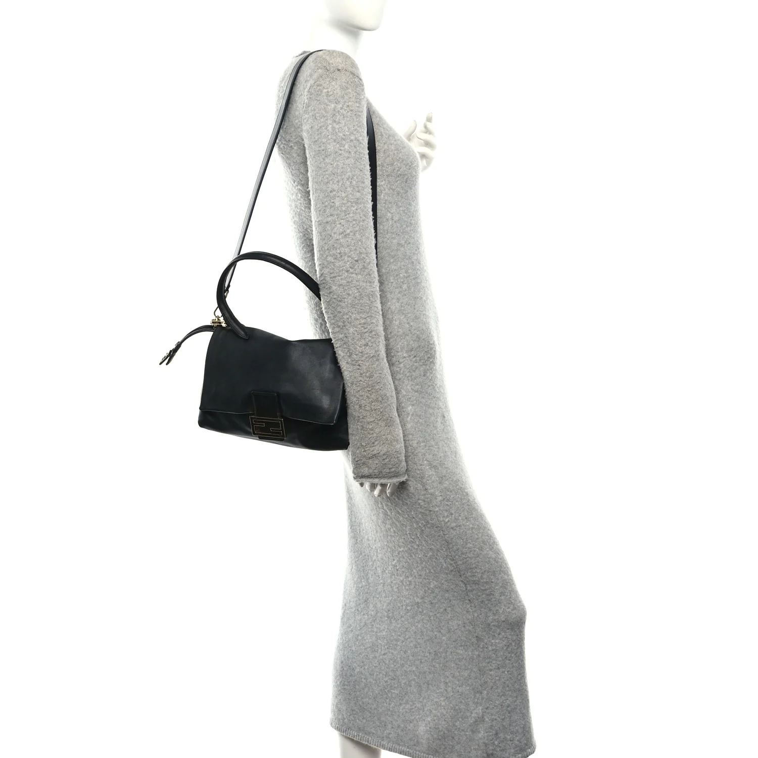 Nappa Medium Mamma Baguette Black - Image 2