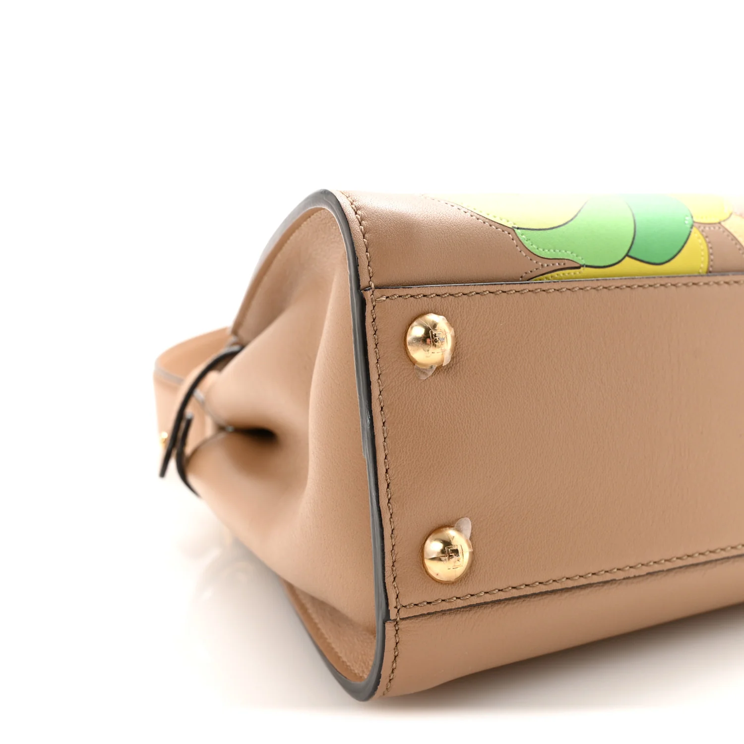 Nappa Nubuck Pequin Flower Inlay Mini Peekaboo Iconic Satchel Cuoio Multicolor - Image 7