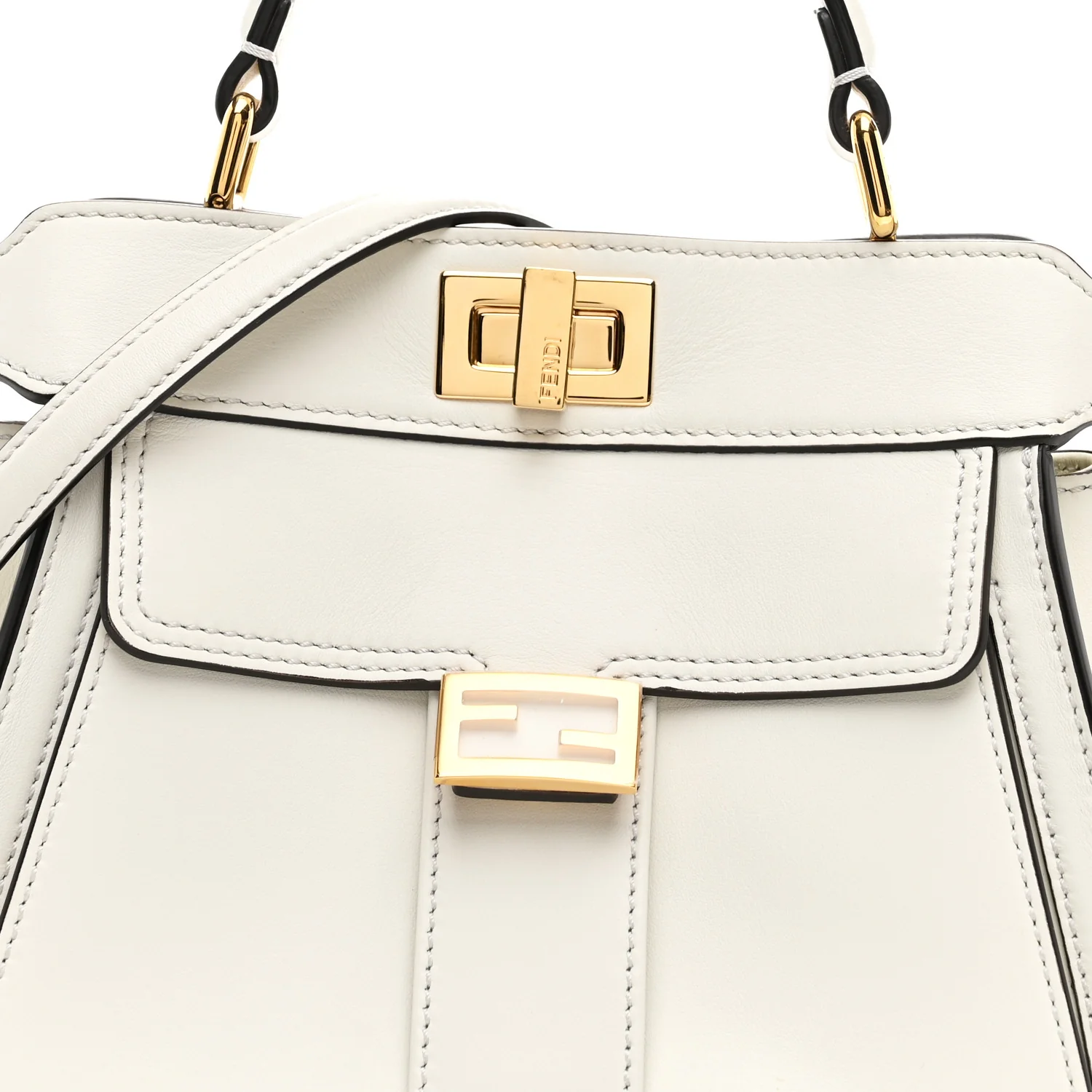 Nappa Pocket Mini Peekaboo Iconic Satchel White - Image 8
