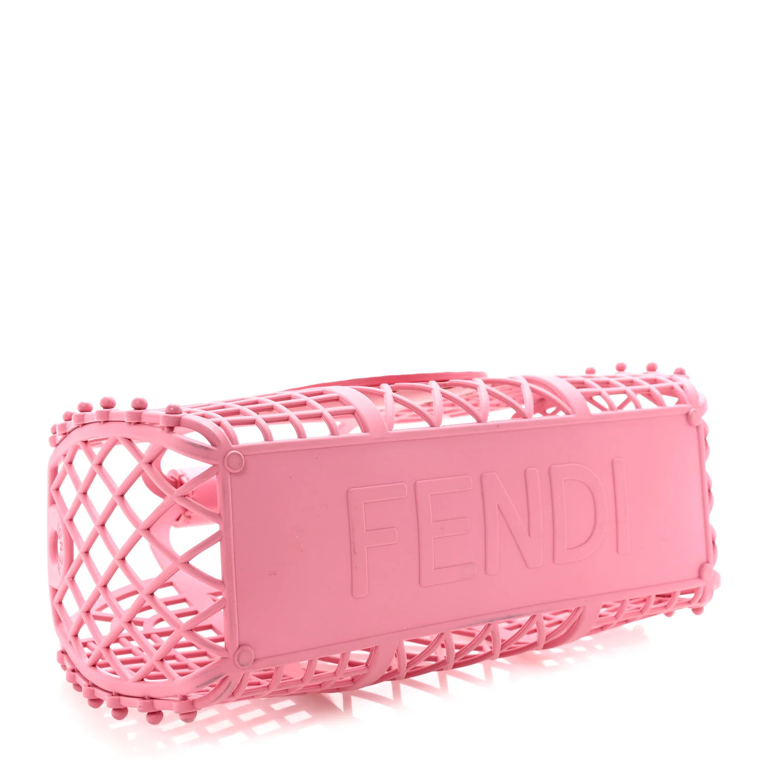 Recycled Plastic Vitello Liberty Matte Small Fendi Basket Rosa - Image 4