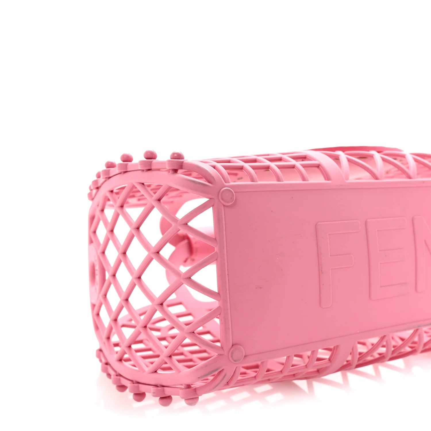 Recycled Plastic Vitello Liberty Matte Small Fendi Basket Rosa - Image 9