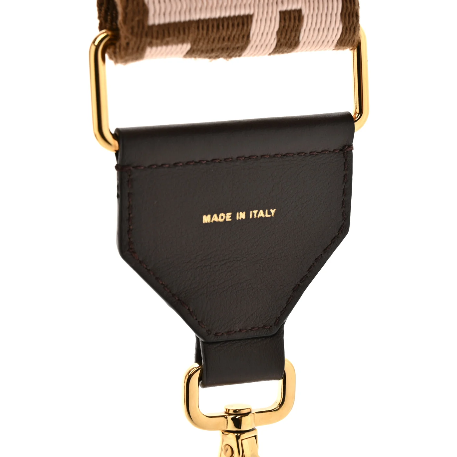 Ribbon Vitello Century FF 1974 Embroidered Adjustable Strap You Rosa Confetto Chocolate - Image 5