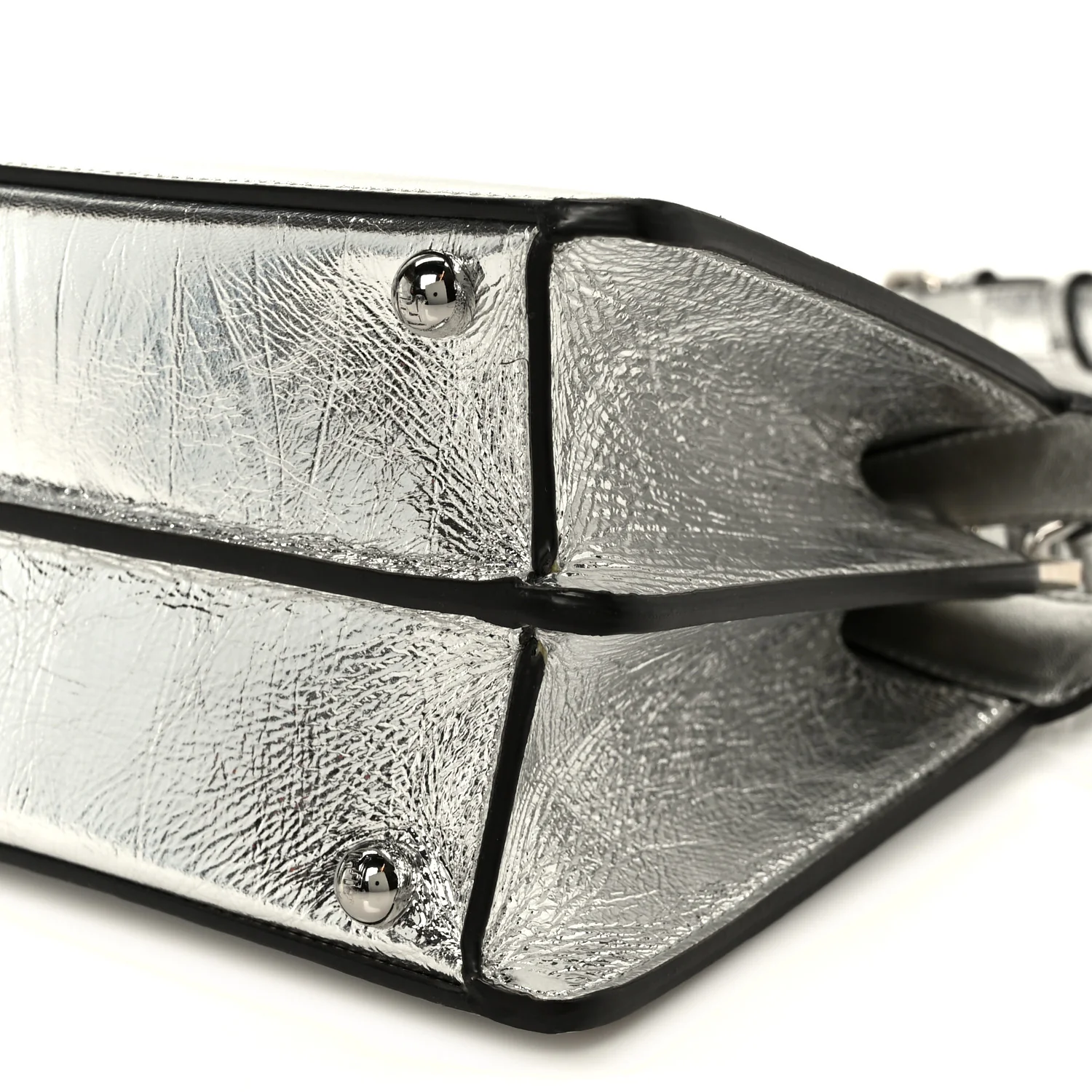 Rock Millenium Laminata Small Peekaboo I SEE U Satchel Argento - Image 12